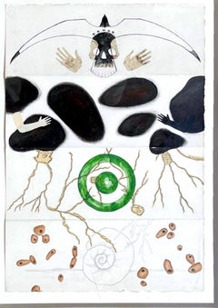 Corpse Zeichnung #47, Die Rückkehr des Cadavre-Exquis, handsigniert von vier Künstlern