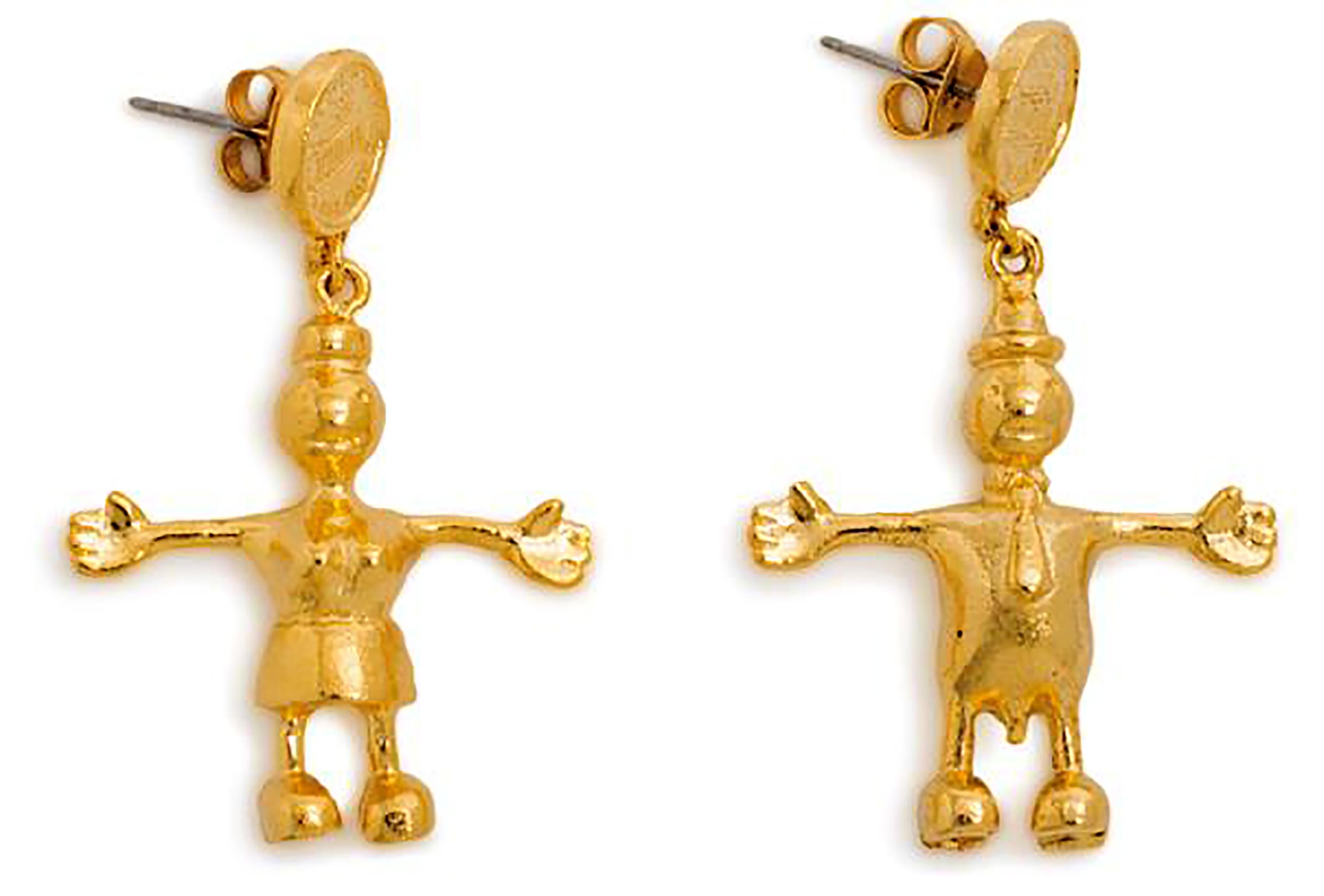 Gold-Plated Earrings - Art by Tom Otterness