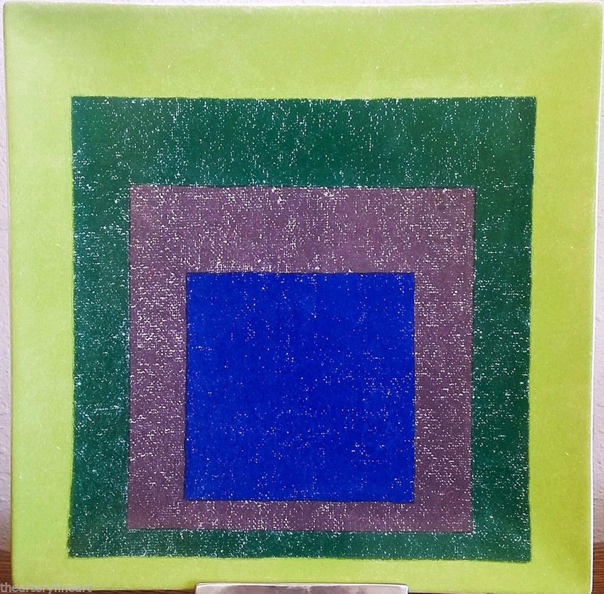 Limited Edition Study for Homage to the Square porcelain plate in box for MOCA - Art by Josef Albers