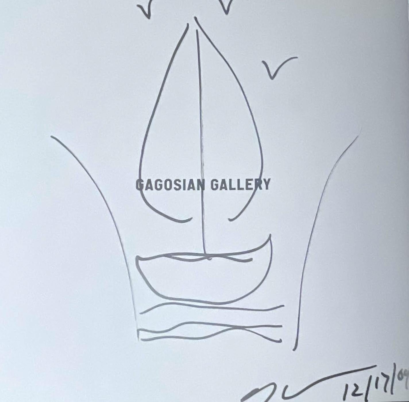 Jeff Koons
Sans titre (dessin de l'Antiquité), 2009
Dessin original unique réalisé au marqueur argenté sur la première page de garde de la monographie iconique de Koons 