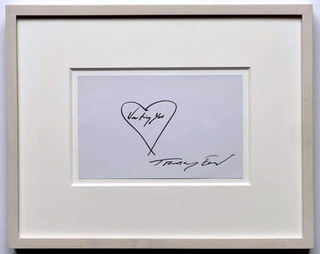 Tracey Emin Abstract Drawing - Wanting You, original (unique) hand signed drawing - Framed 