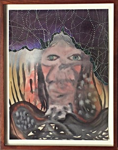 Senza titolo (Cielo, Volti), dipinto unico firmato Provenienza: Blum & Poe Surrealista