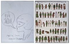 Marcel Dzama, Original signed drawing for Jason, from the Estate of Jason Polan