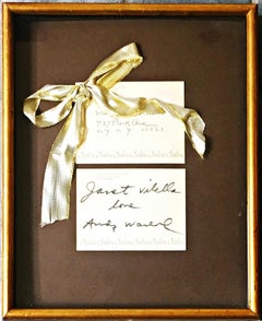To Janet Vilella, Love Andy Warhol