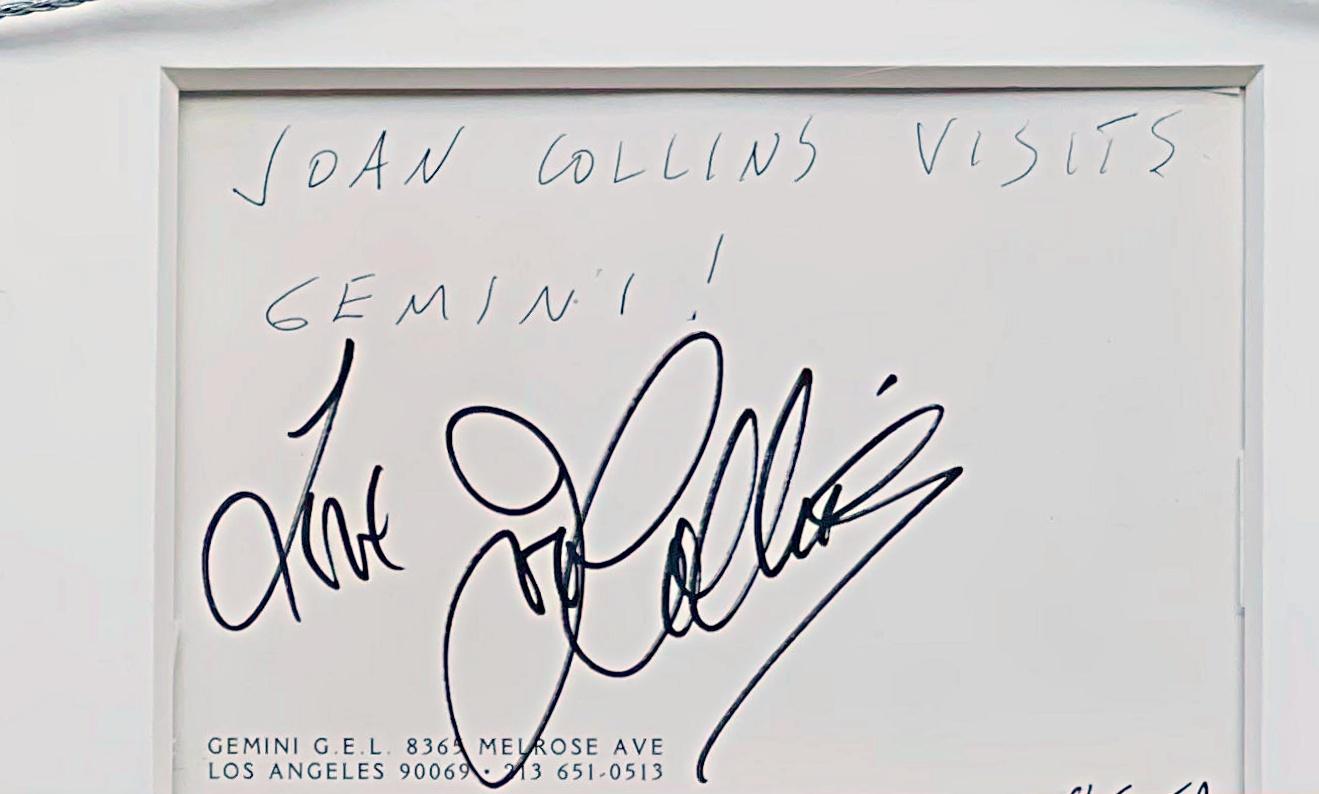 Ellsworth Kelly at Gemini/Joan Collins Visits Gemini ! (Signé de la main des DEUX) en vente 4