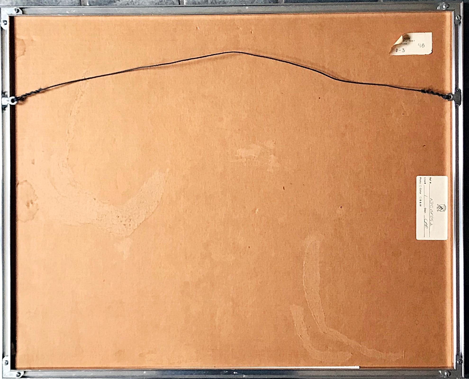 Mary Frank
Ohne Titel Abstrakt-expressionistische Zeichnung aus der Mitte des Jahrhunderts, 1965
Bleistift und Tusche Lavierung auf Papier
Signiert und datiert 1965 auf der Vorderseite
Dies ist ein einzigartiges Werk
Vintage-Rahmen mit Christie's
