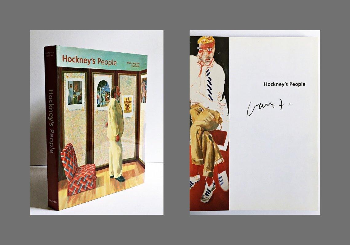 David Hockney Portrait Print - Book entitled "Hockney's People" (Hand Signed)