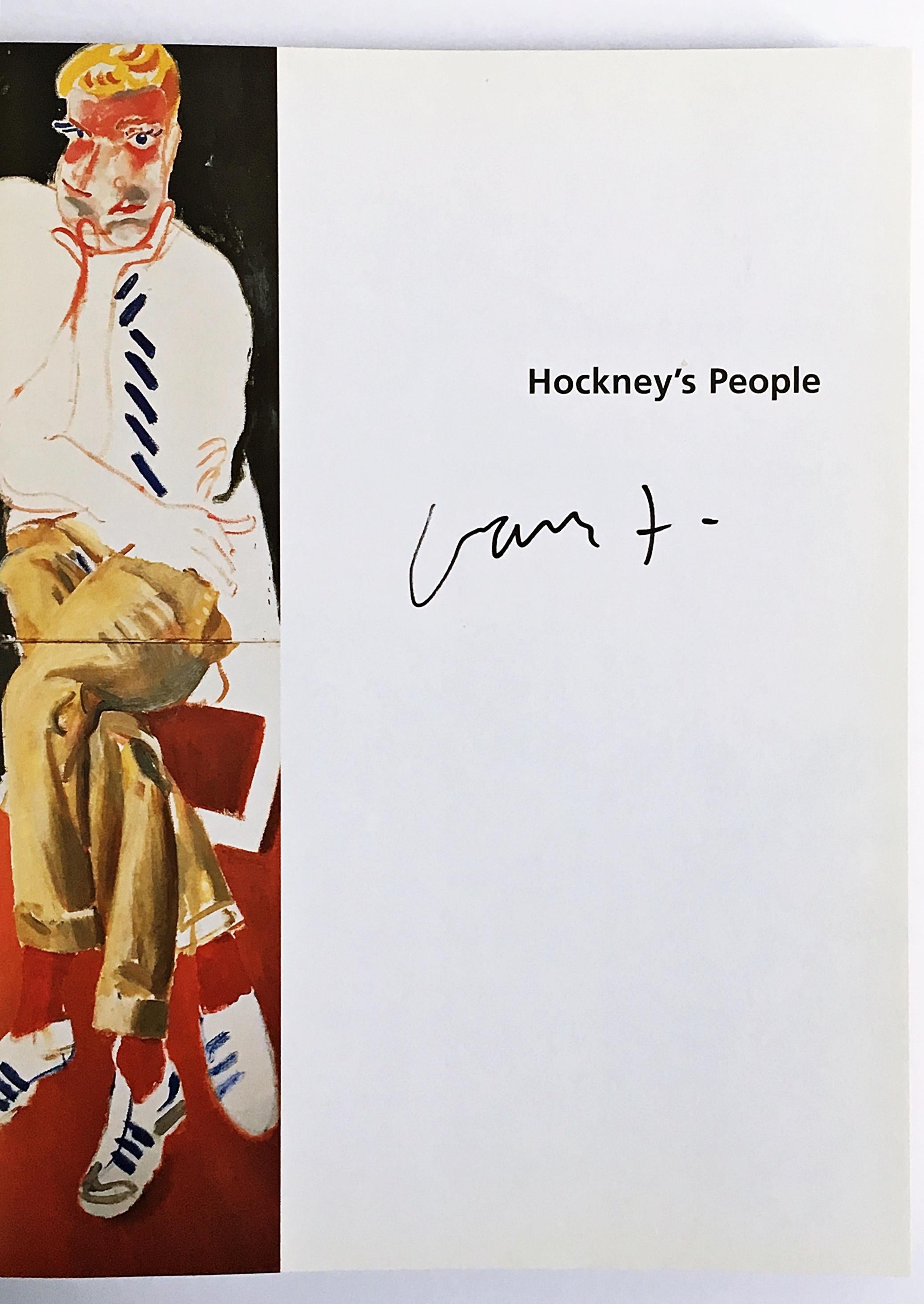 David Hockney
Hockney's People (Hand Signed), 2003
Hardback Monograph
Hand signed by David Hockney in black marker on the title page of the book.
12 x 9 3/4 inches
This book is scarce when hand signed by the artist.  David Hockney signed this book