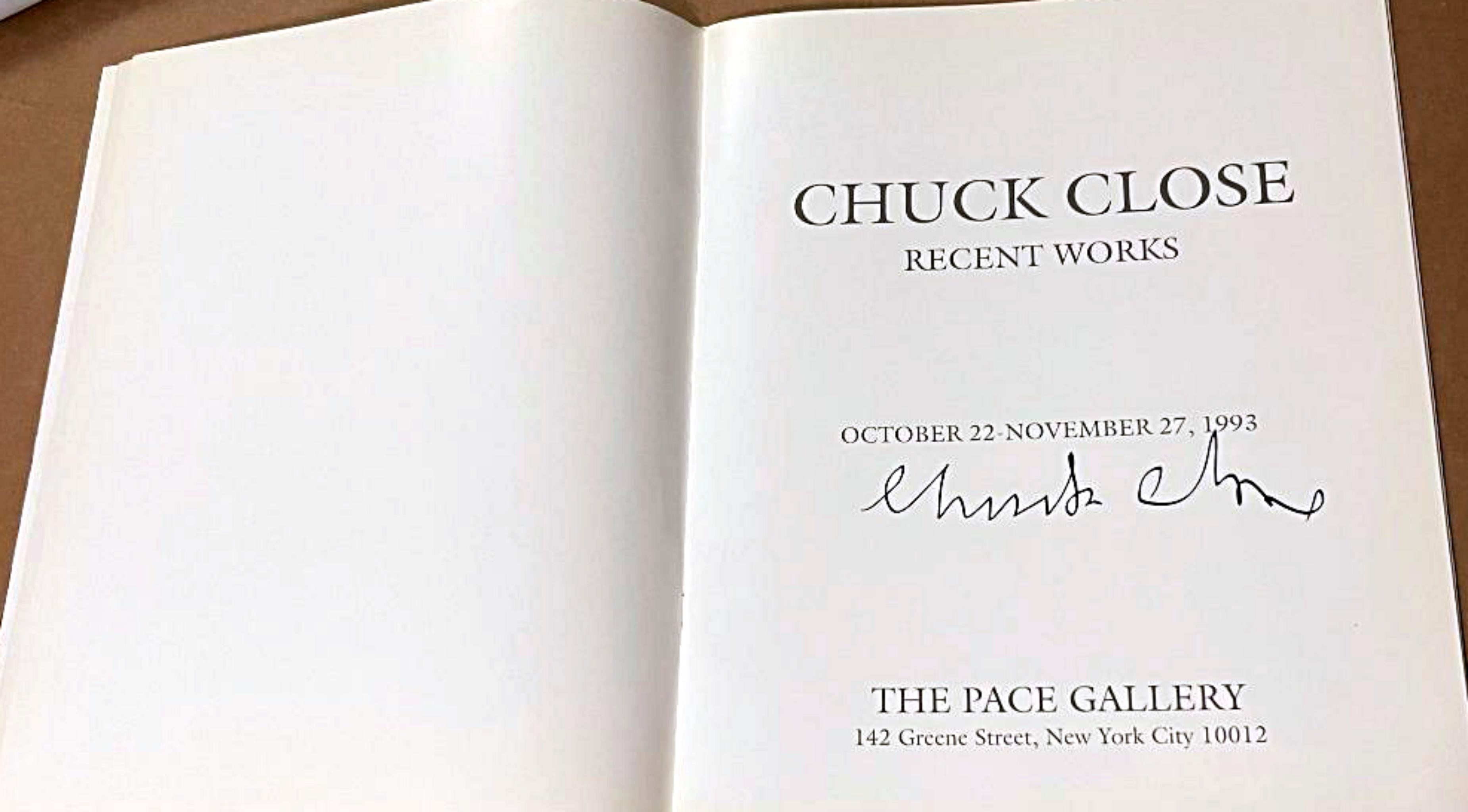 Oversized illustrated catalogue: Chuck Close Recent Works (Hand Signed) For Sale 13