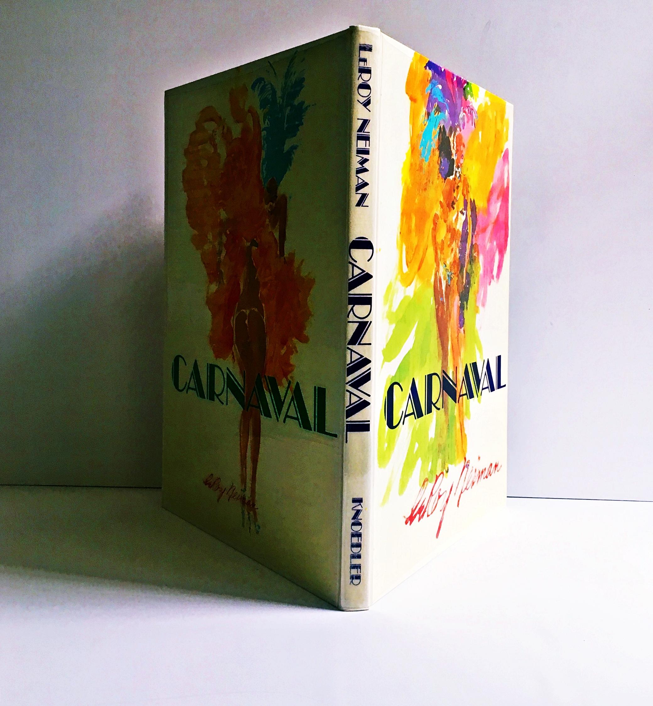 Großes illustriertes Carnaval-Geschenkbuch in maßgefertigter Schachtel (Handsigniert und nummeriert) (Pop-Art), Mixed Media Art, von Leroy Neiman