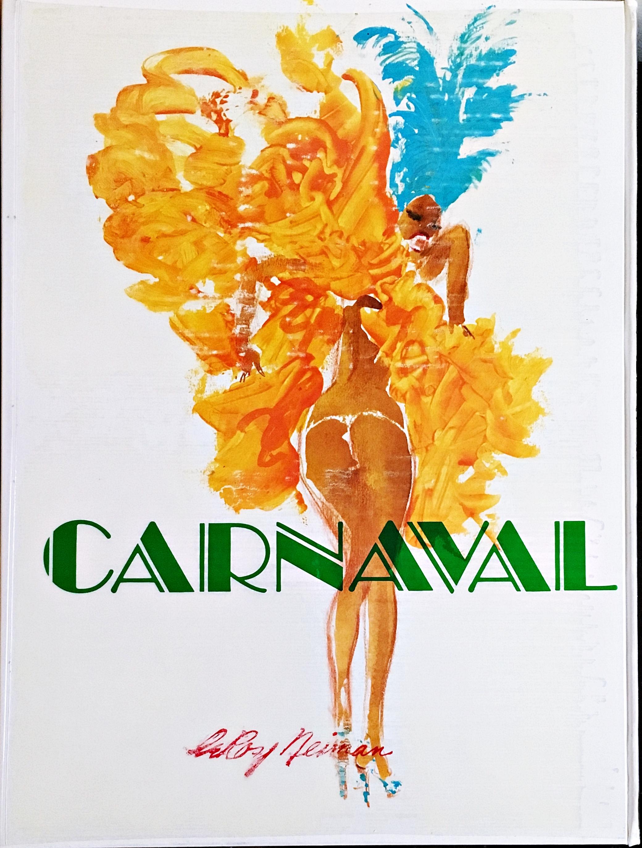 LeRoy Neiman
Carnaval gift book in bespoke box (Hand Signed and Numbered), 1981
Hardback Monograph with Vinyl Dust Jacket. 
Hand Signed by Artist on Colophon on Vellum parchment paper. Numbered 422/1000.
17 1/5 × 12 3/4 × 4/5 inches
Unframed but