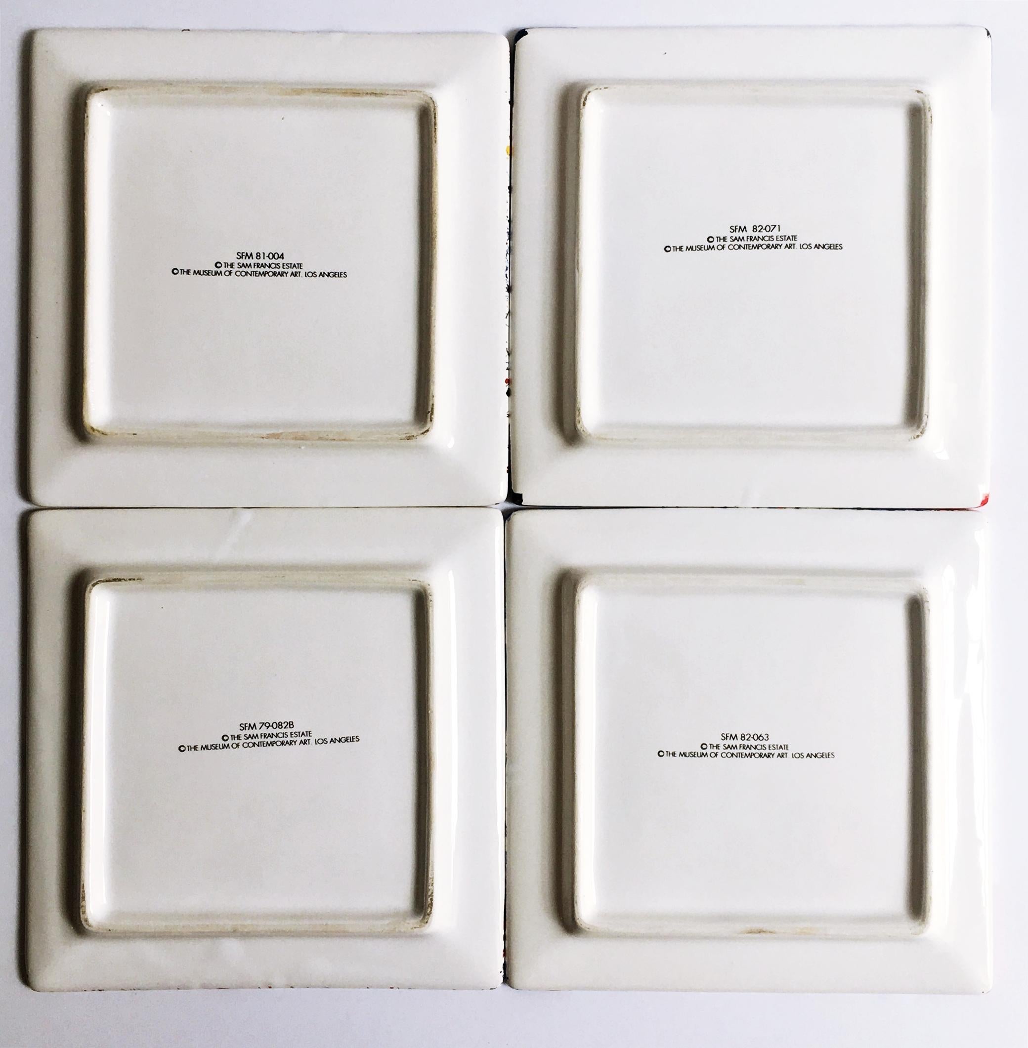 Suite of Four Limited Edition Ceramic Plates For Sale 3
