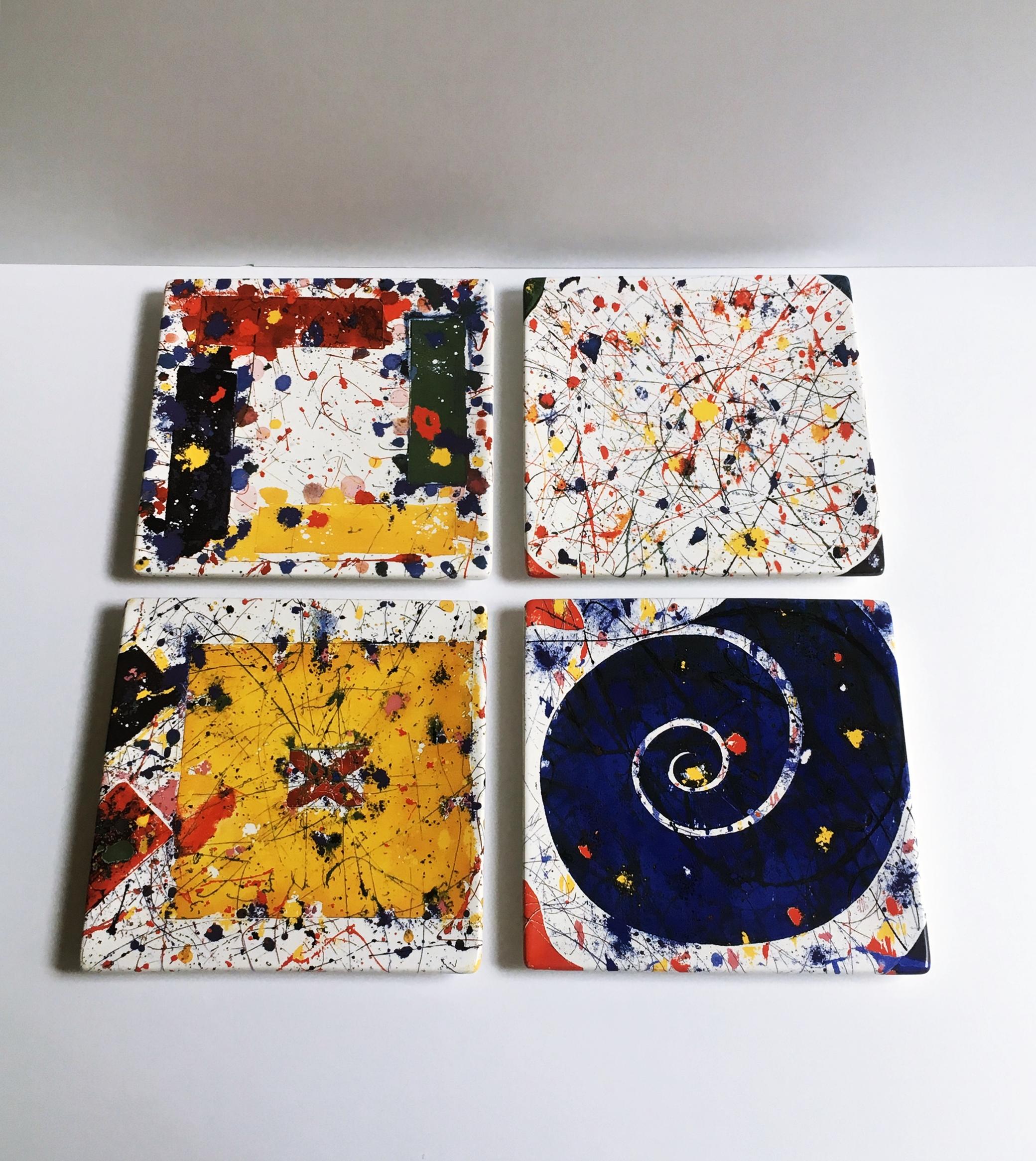 Suite of Four Limited Edition Ceramic Plates For Sale 6