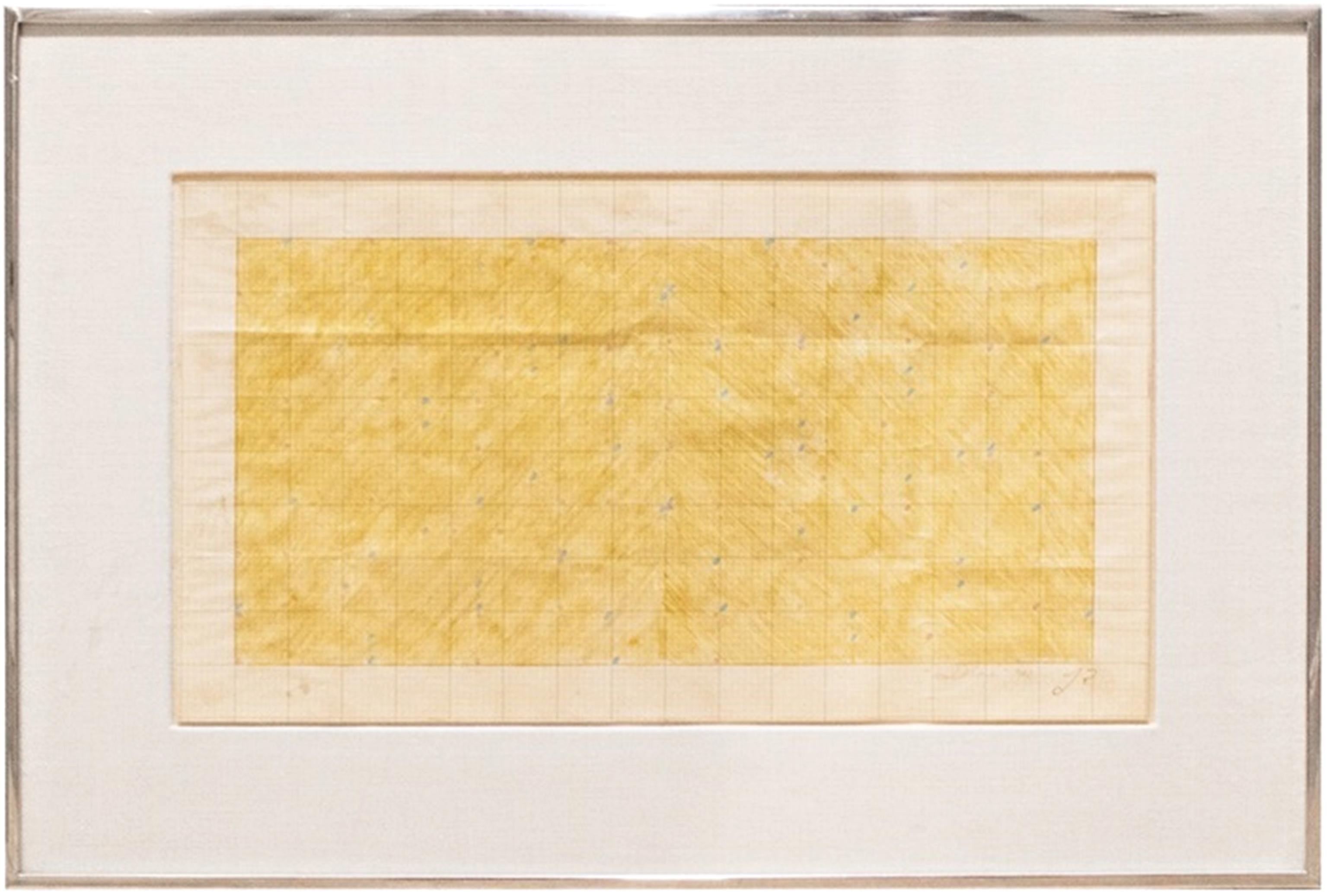 Midget Racer (unique Mid Century Modern Color Field Abstract Geometric drawing) - Art by Larry Poons
