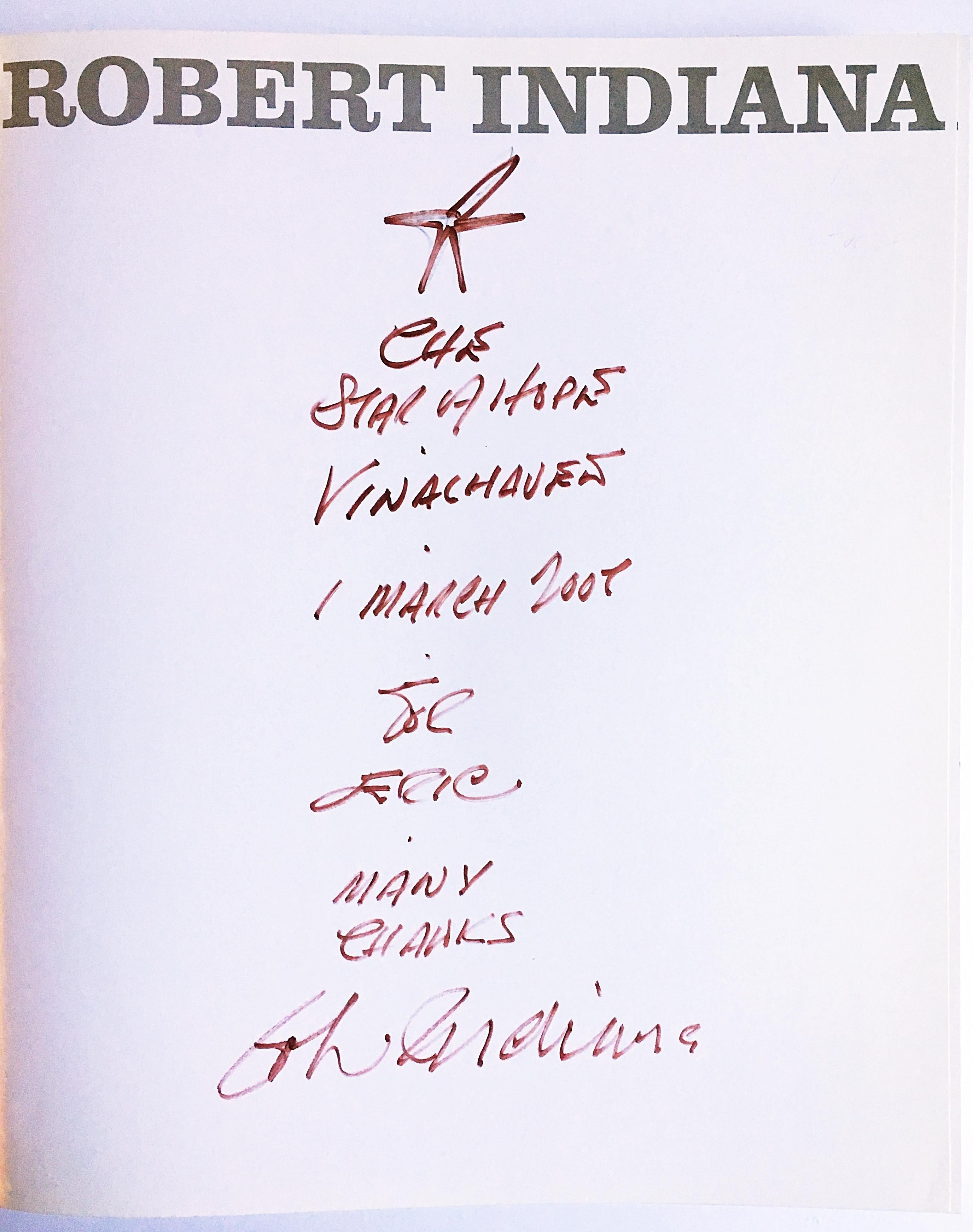 Robert Indiana (hand signed and inscribed hardback monograph) For Sale 3