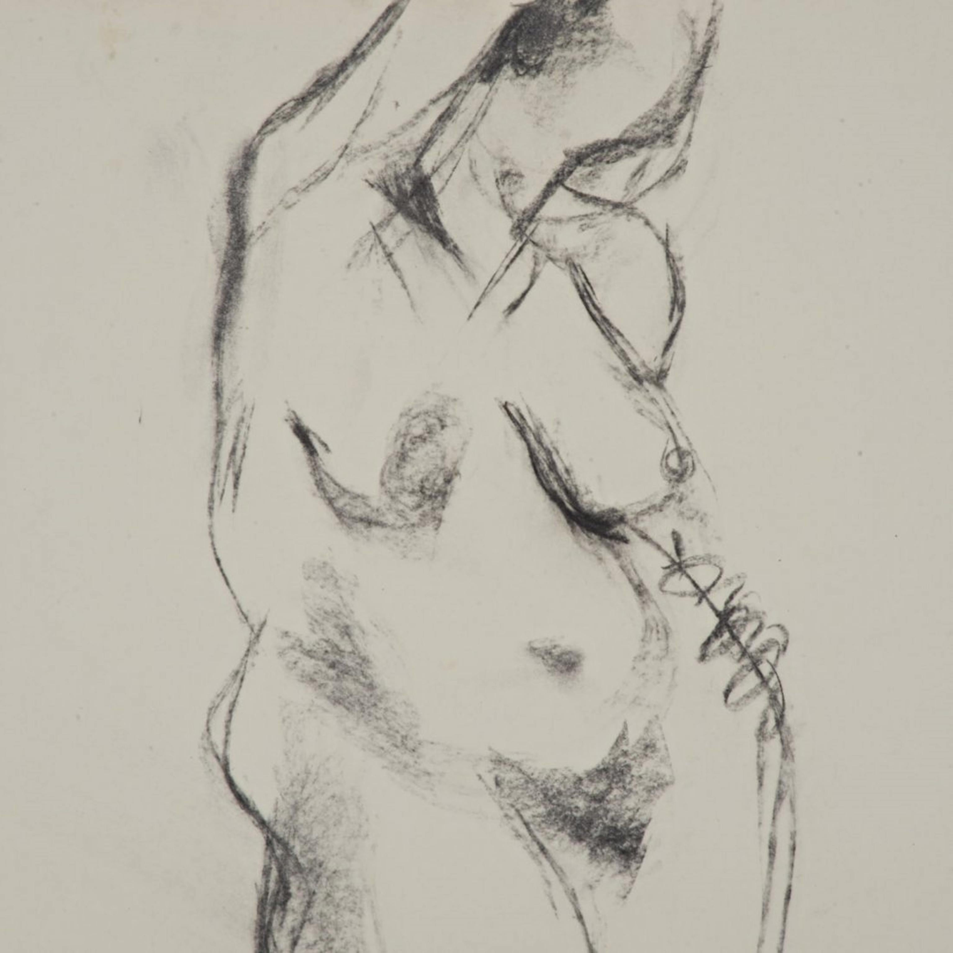 Untitled nude (signed, dedicated & inscribed to Clement Greenberg) - Art by Anthony Caro