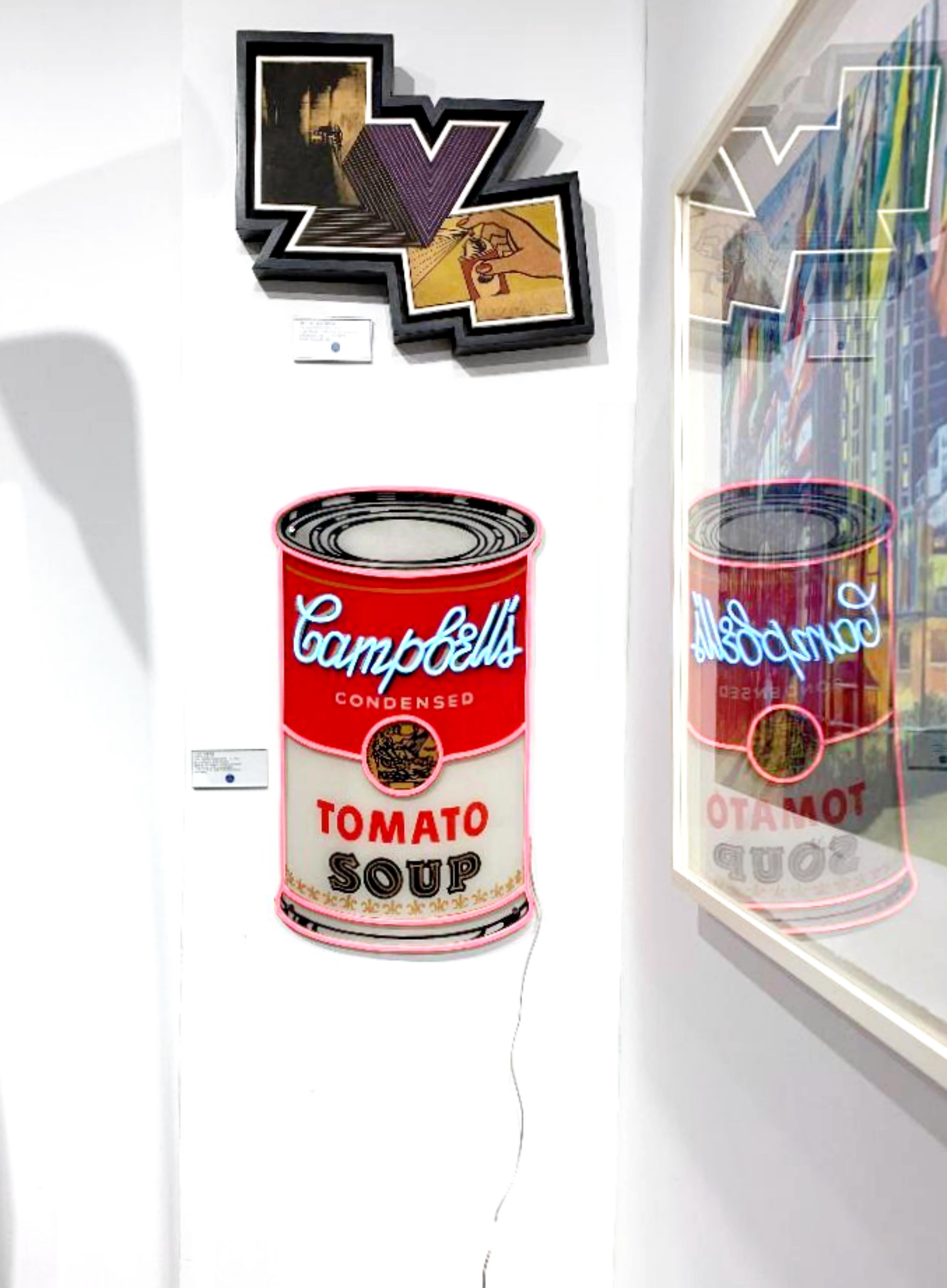 Panneau d'affichage mural de boîtes de soupe Campbell en néon Light 3