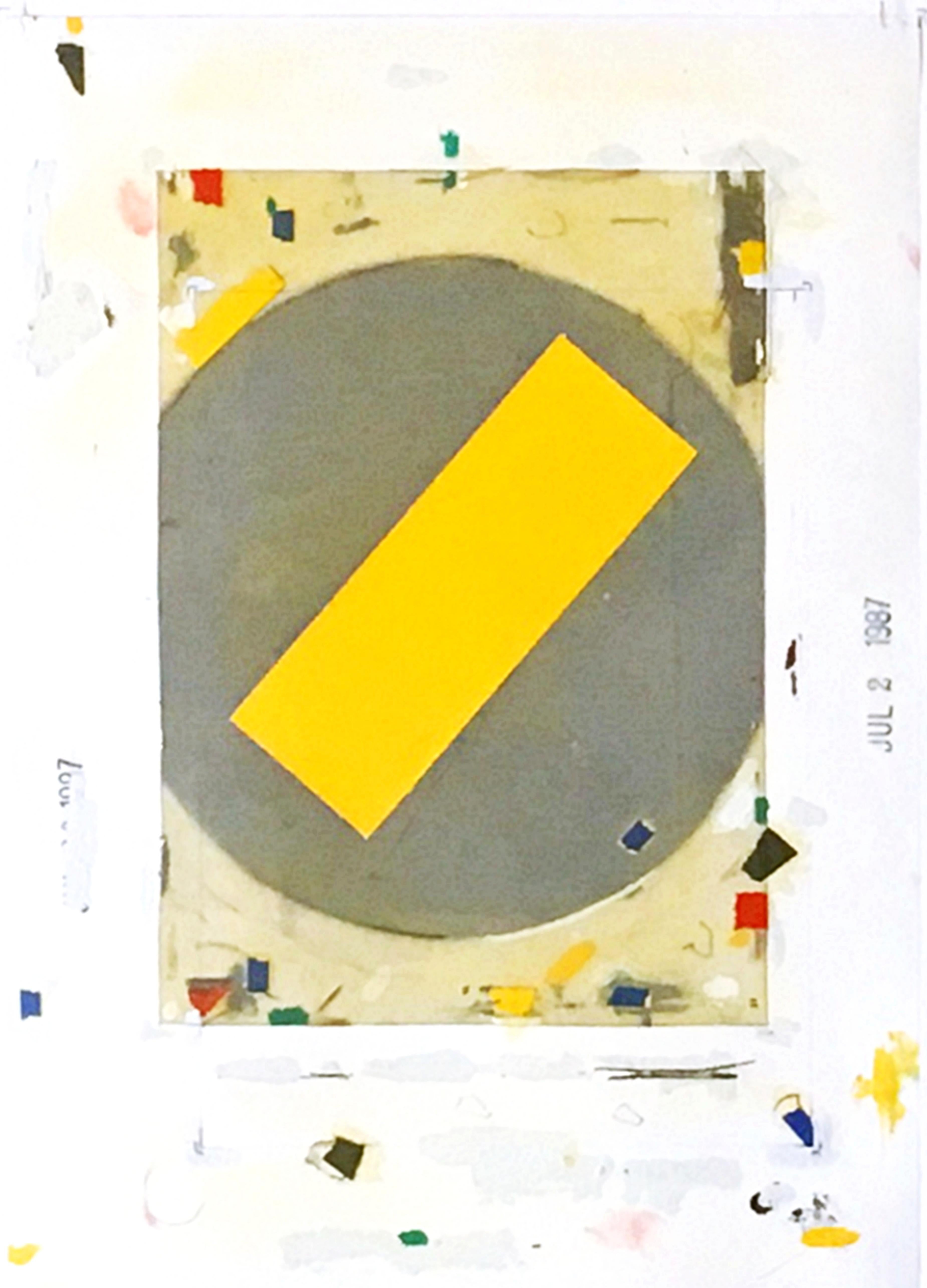 After A Rain #2 einzigartige abstrakte signierte Collage auf Papier mit original Castelli Label – Mixed Media Art von Robert Petersen