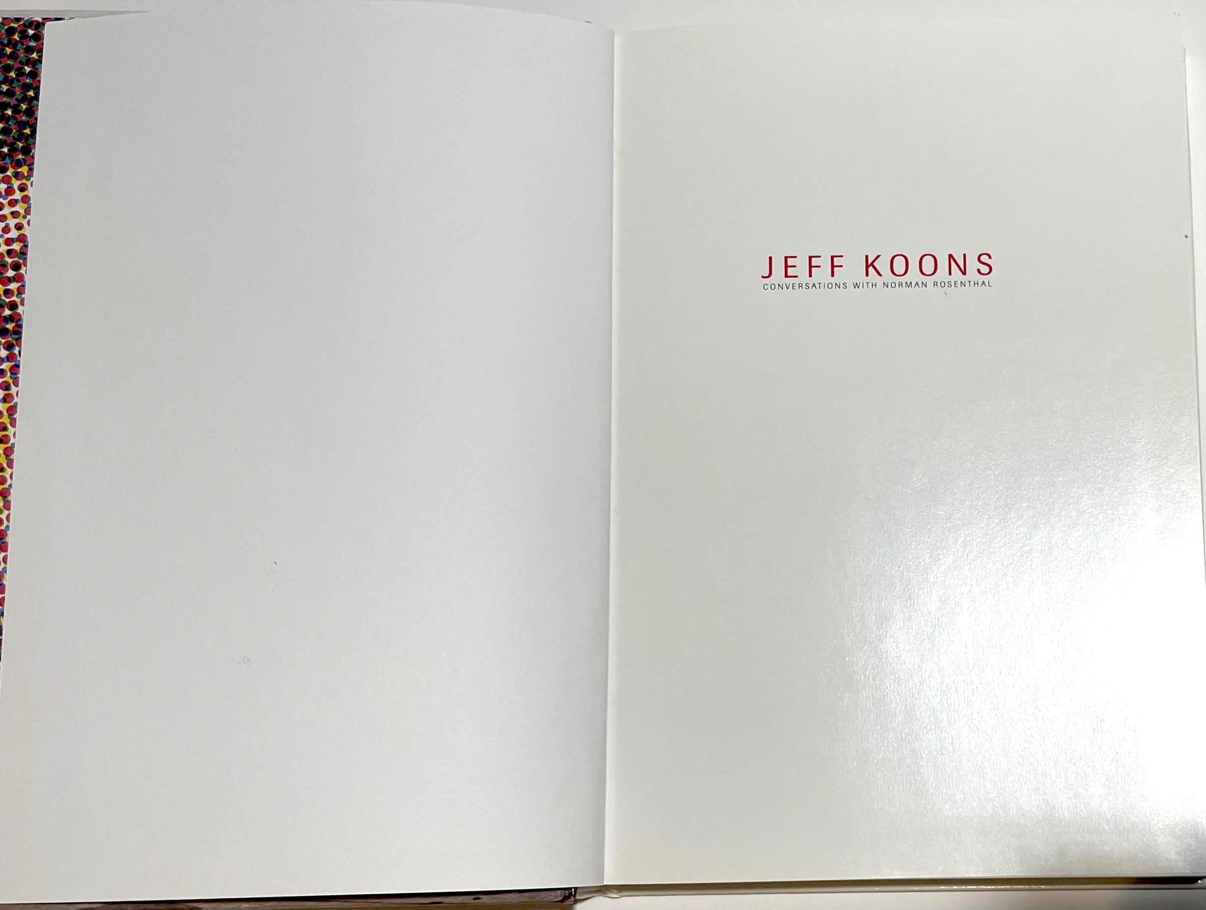 Monographie: Jeff Koons-Konversationen mit Norman Rosenthal, von Hand signiert im Angebot 2