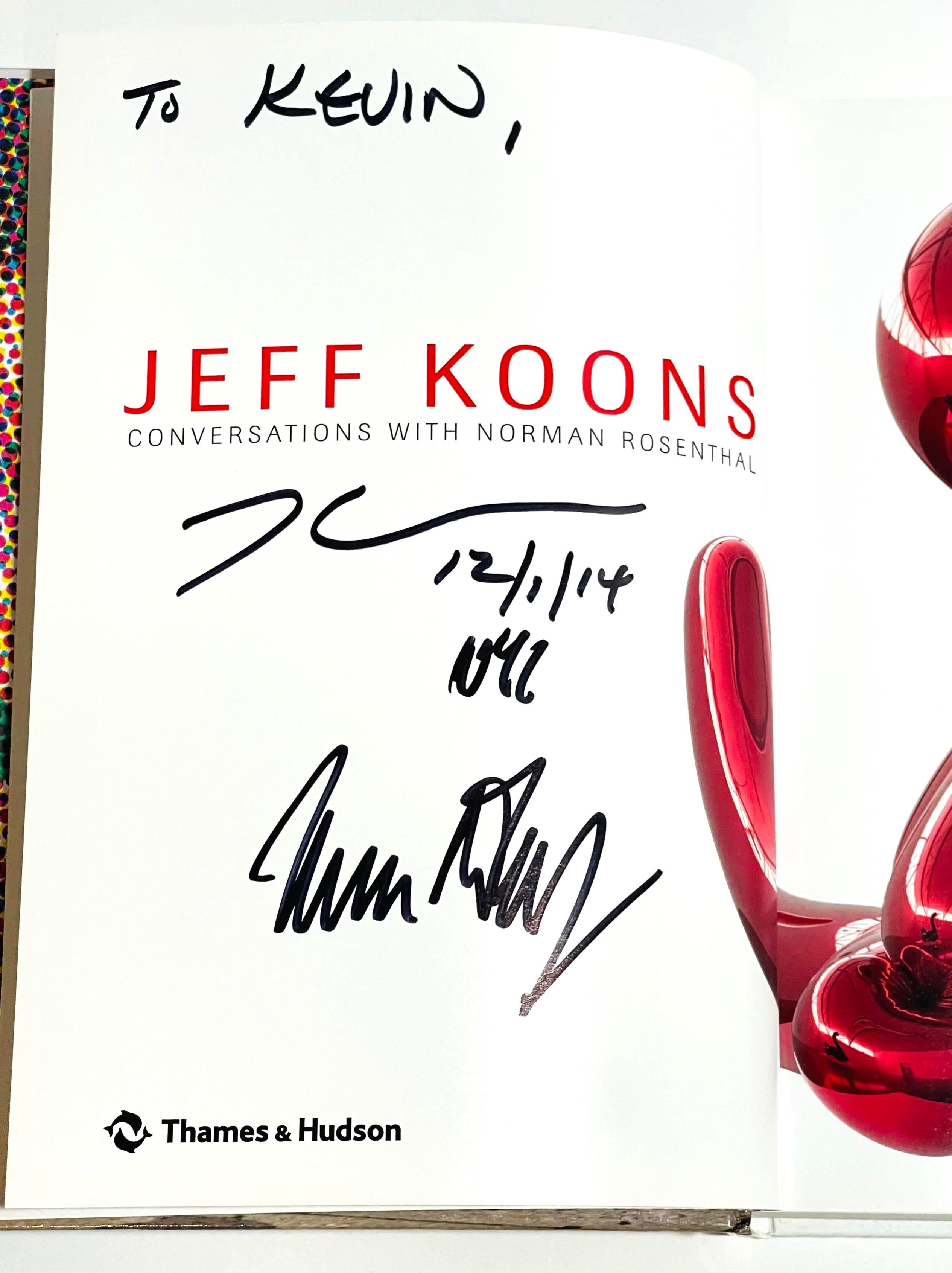 Monograph: Jeff Koons Conversations with Norman Rosenthal, hand signed by both For Sale 2