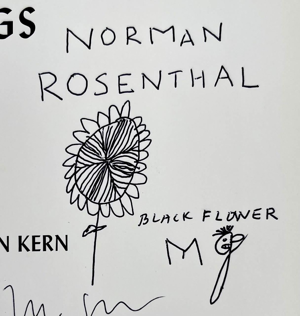 Dessin de fleur signé dans la monographie, dédicacé à l'historien de l'art Norman Rosenthal. en vente 3