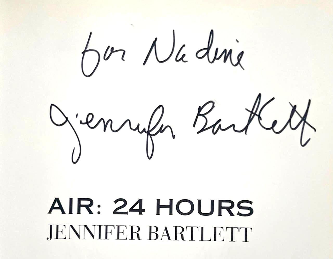 Air: 24 Hours (Hand signed and inscribed hardback monograph) abstract figurative - Contemporary Print by Jennifer Bartlett