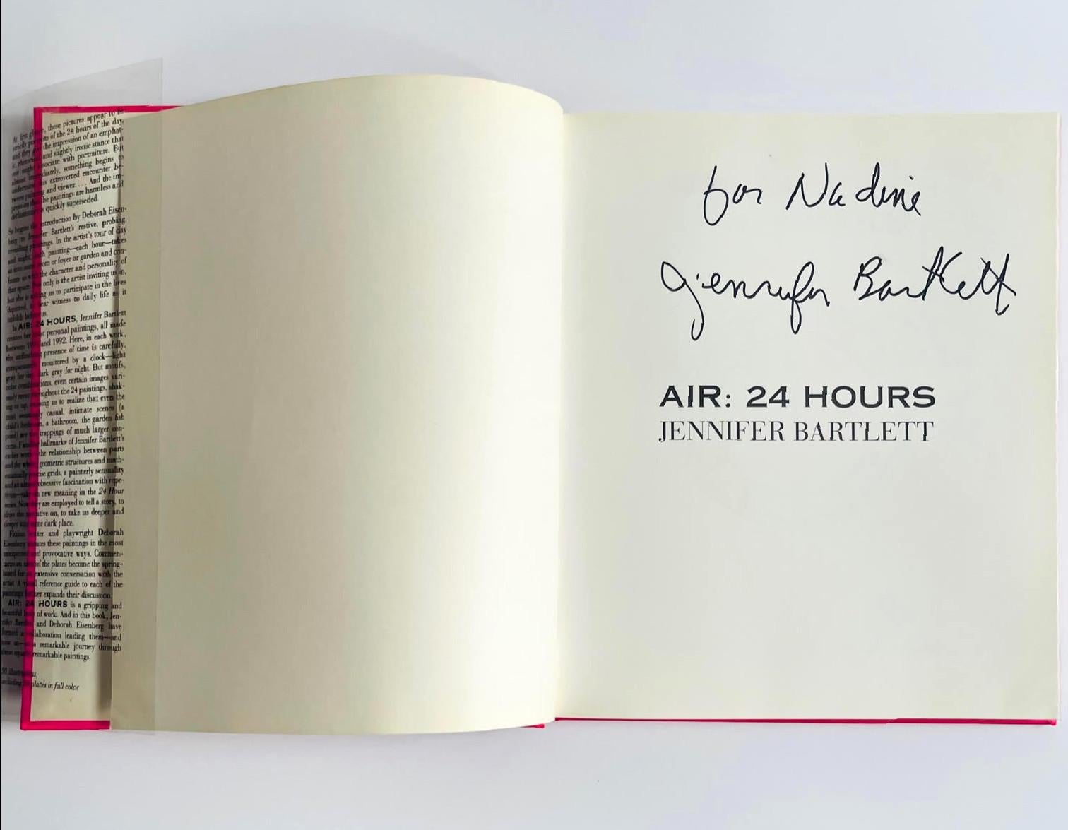 Air: 24 Hours (Hand signed and inscribed hardback monograph) abstract figurative - Print by Jennifer Bartlett