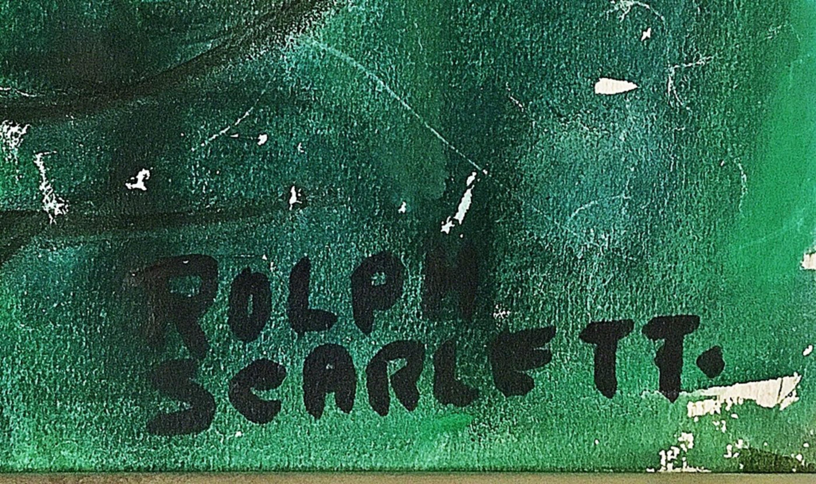 Peinture expressionniste abstraite sans titre sur papier, art moderne du milieu du siècle dernier  - Expressionnisme abstrait Painting par Rolph Scarlett