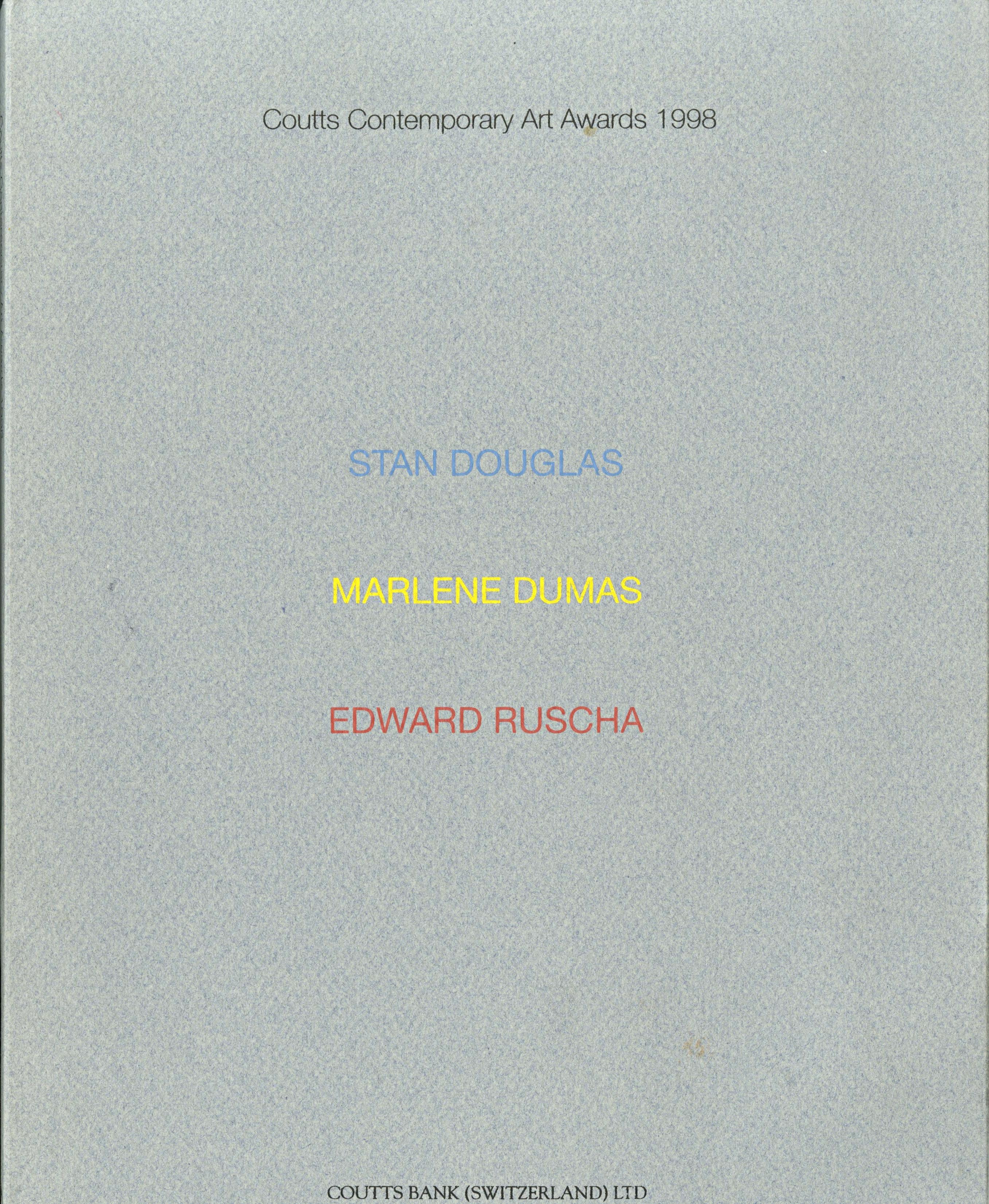 Livre « Coutts Contemporary Art Awards » signé à la main par Ruscha, Dumas et Douglas en vente 2