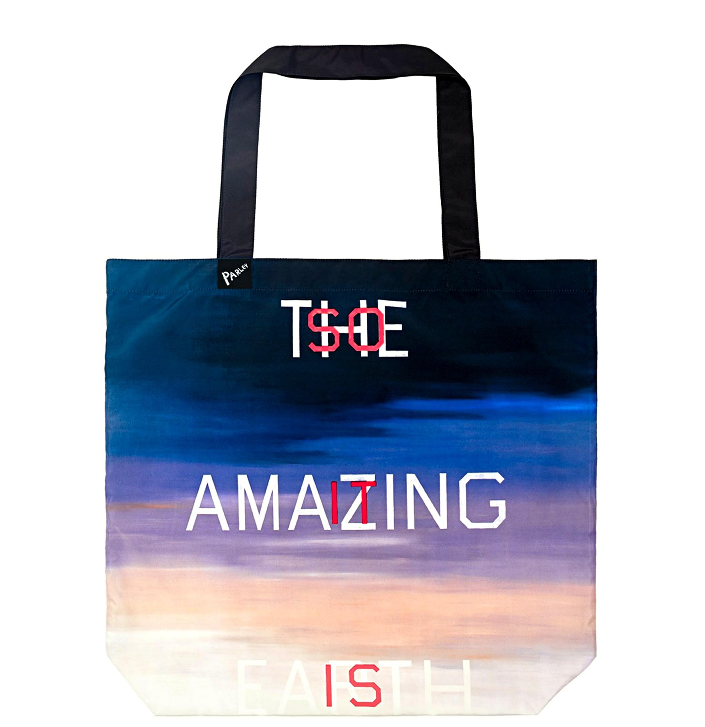 The Amazing Earth, recyclable bag, in gift box hand signed twice by Ed Ruscha For Sale 1