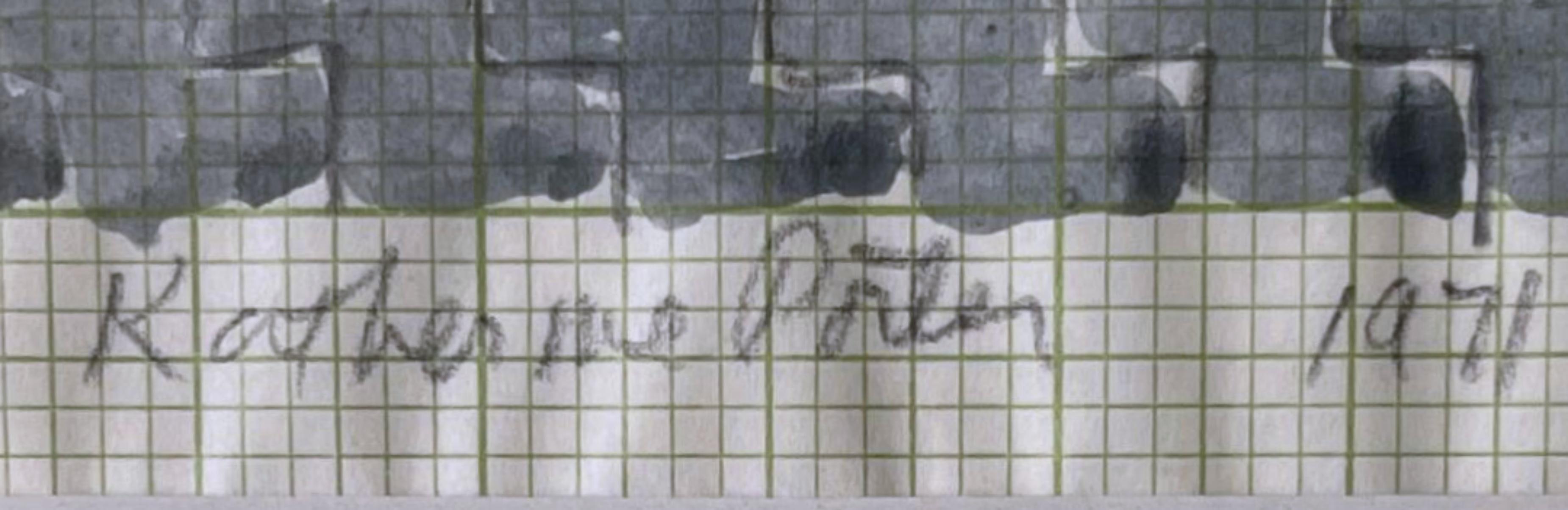 Katherine Porter
Geometrische Abstraktion, 1971
Aquarell und Graphit auf Millimeterpapier
Auf der Vorderseite mit Bleistift signiert und datiert 