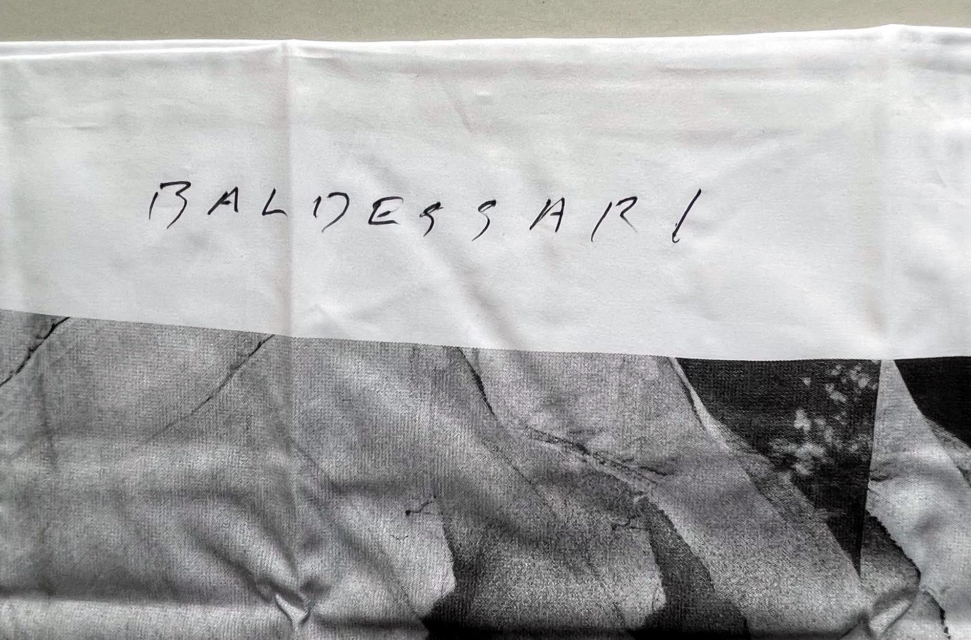 Two Screenprinted pillow cases (one hand signed by Baldessari) in bespoke box  - Print by John Baldessari