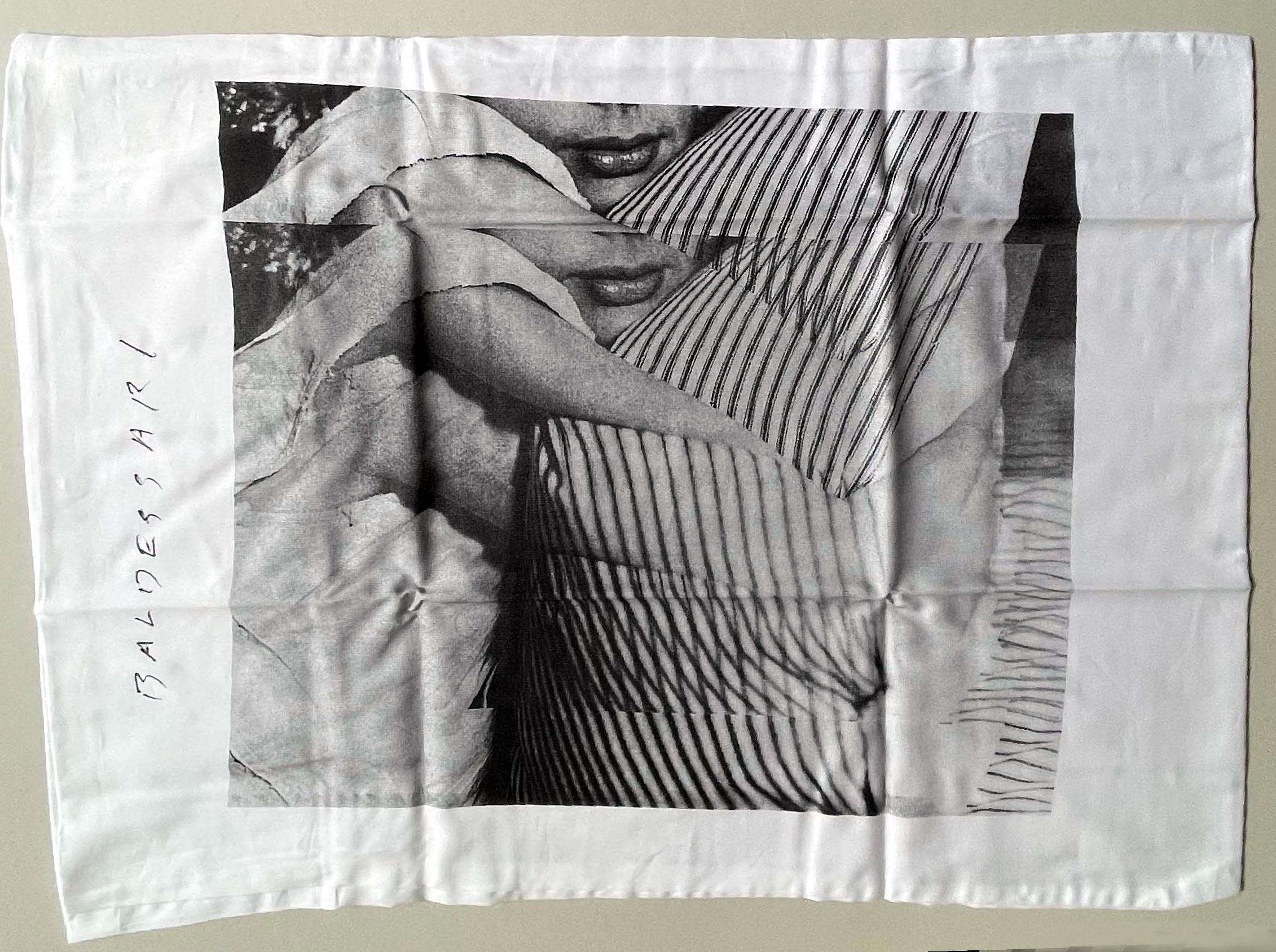 John Baldessari Abstract Print - Two Screenprinted pillow cases (one hand signed by Baldessari) in bespoke box 