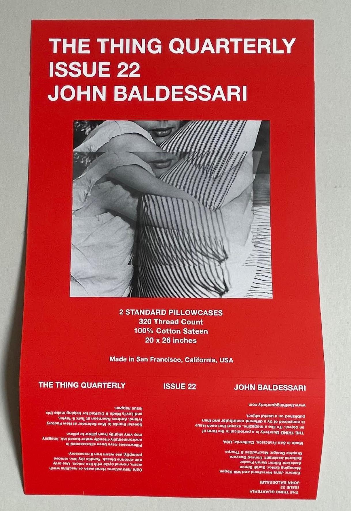 Two Screenprinted pillow cases (one hand signed by Baldessari) in bespoke box  For Sale 4