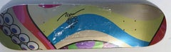 Original hand signed Flower Drawing on limited edition skateboard