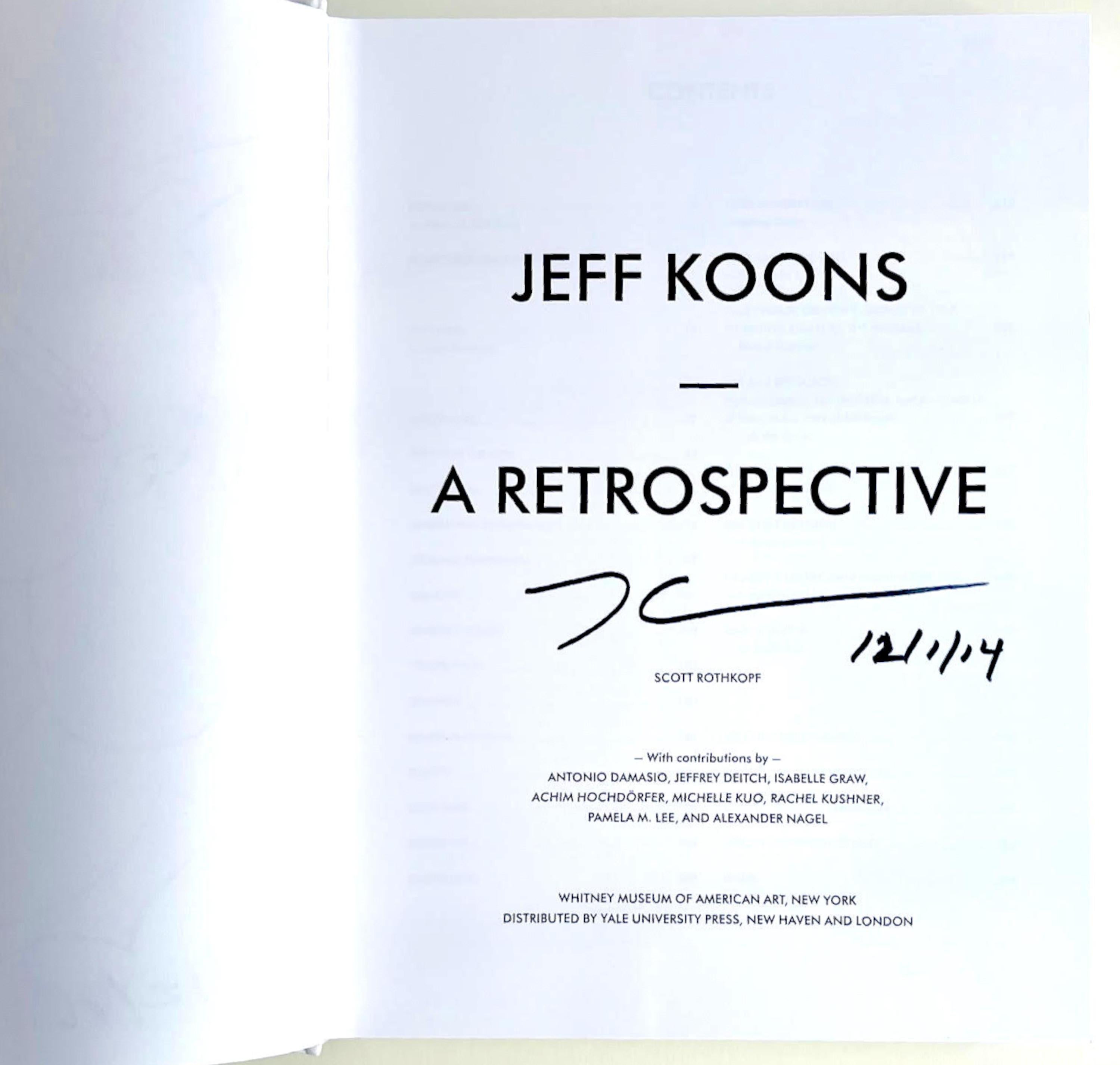 Jeff Koons
Original Flower Drawing (signed twice), 2016
Original, hand signed drawing inscribed to Nadine, done with silver sharpie, and held in hardback monograph with dust jacket, signed in black marker on the title page
Boldy signed and dated on