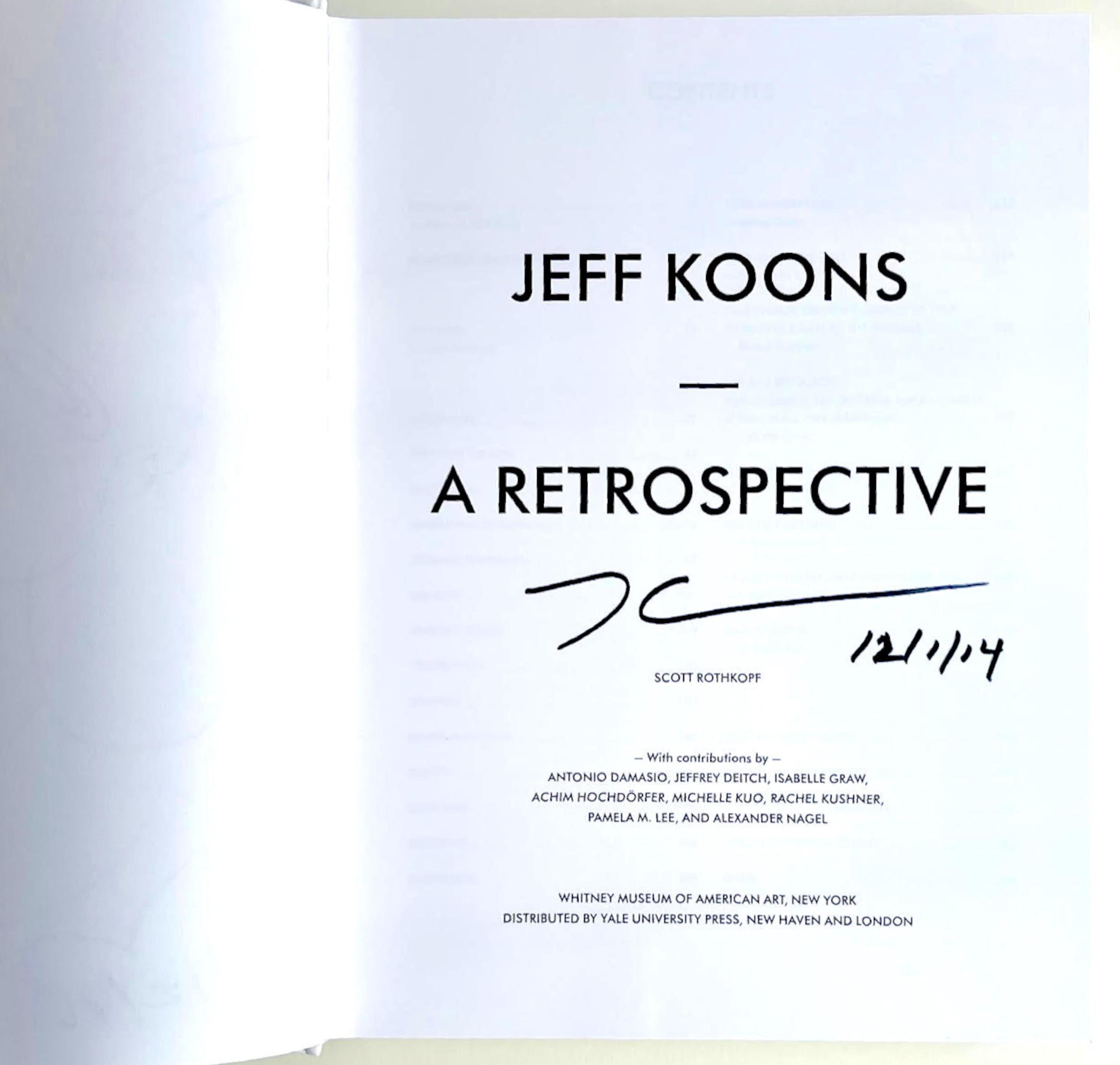 Jeff Koons
Dessin original de fleurs (signé deux fois), 2016
Dessin original signé à la main, dédicacé à Nadine, réalisé au sharpie argenté, et conservé dans une monographie cartonnée avec jaquette, signée au marqueur noir sur la page de