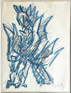 Study for a Lesson from a Disaster, original drawing by famed modernist sculptor