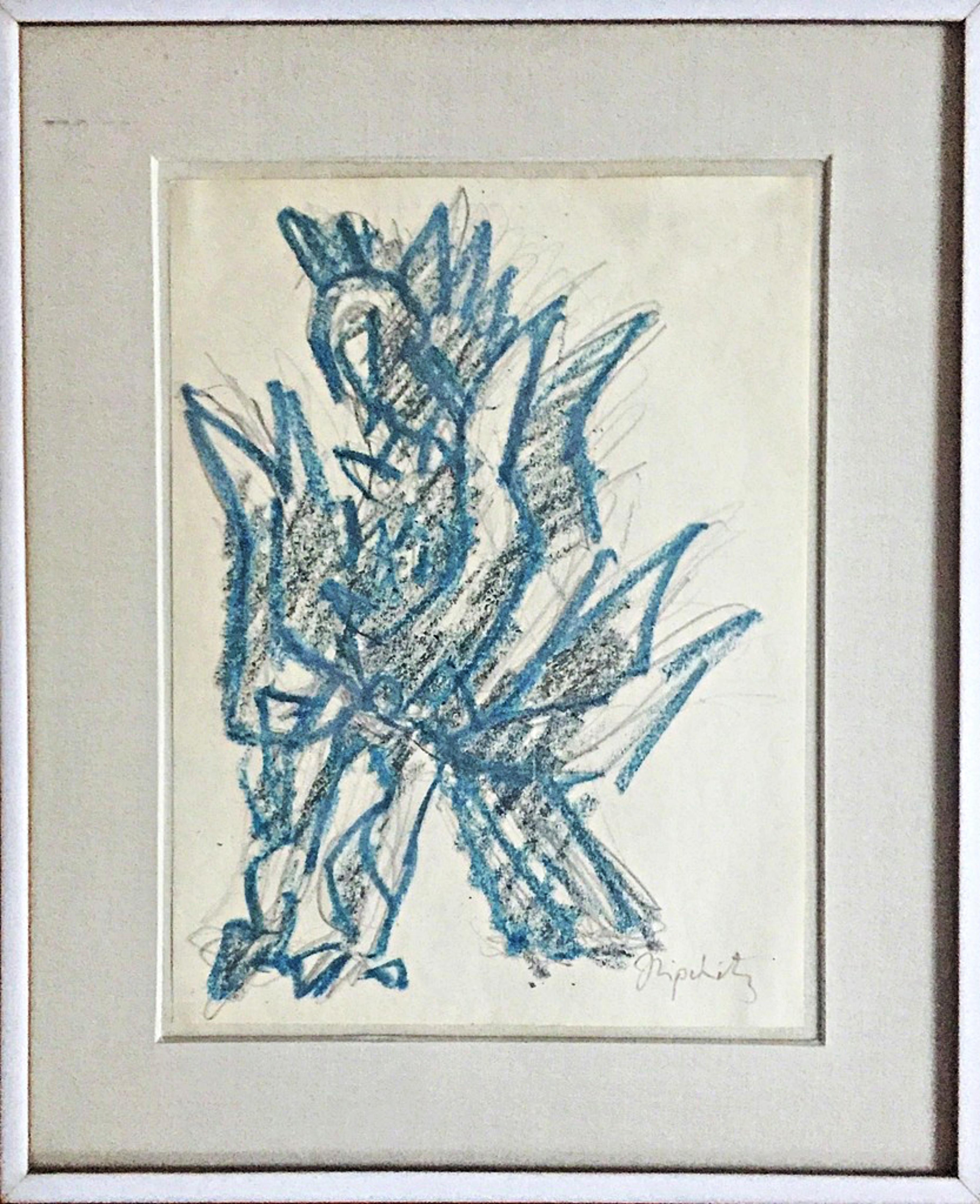 Study for a Lesson from a Disaster, original drawing by famed modernist sculptor - Modern Mixed Media Art by Jacques Lipchitz