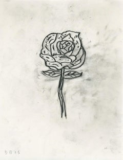 Untitled (Rose) Unique original signed graphite drawing from MOCA Detroit