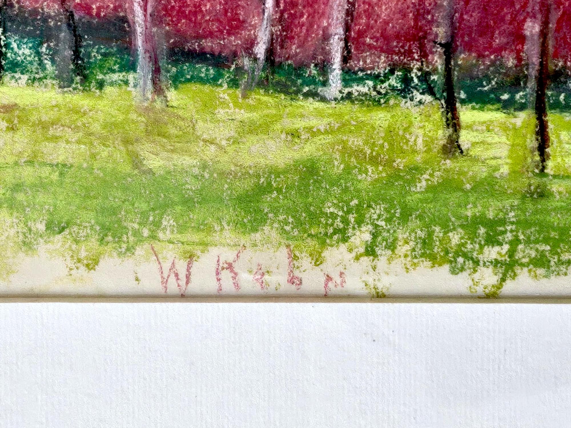 Treis grossièrement texturés (peinture au pastel unique signée représentant un paysage en couleur et champ) - Contemporain Art par Wolf Kahn