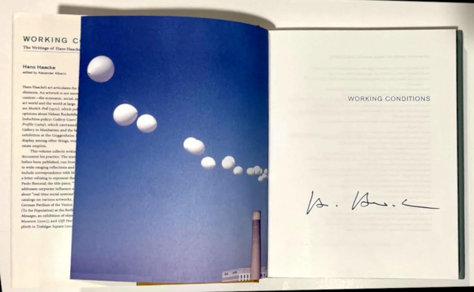 Monograph: Working Conditions (Hand signed by Hans Haacke) For Sale 1