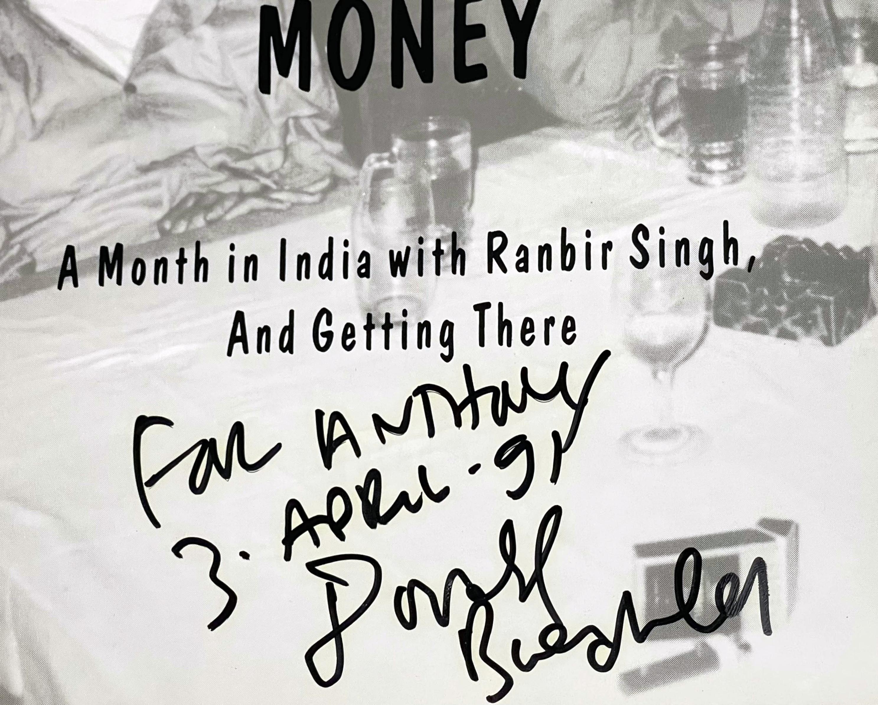 Donald Baechler
Wasted Time and Money: A Month in India with Ranbir Singh, and Getting There (Hand signed and inscribed to art critic Anthony Haden-Guest), 1989
Softcover catalogue with stapled wraps (Hand signed by Donald Baechler and inscribed to