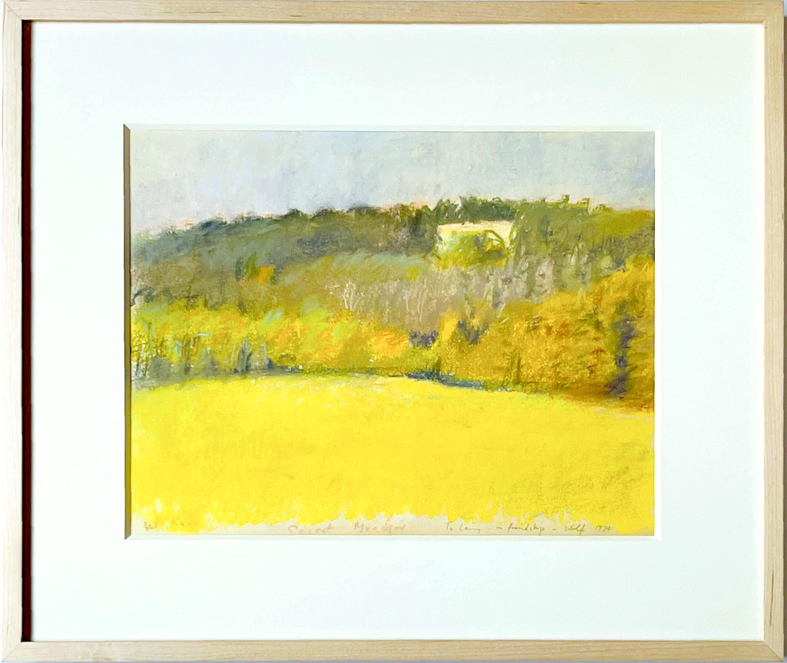 Secret Meadow (signed twice with inscription to art critic) letter of provenance - Art by Wolf Kahn