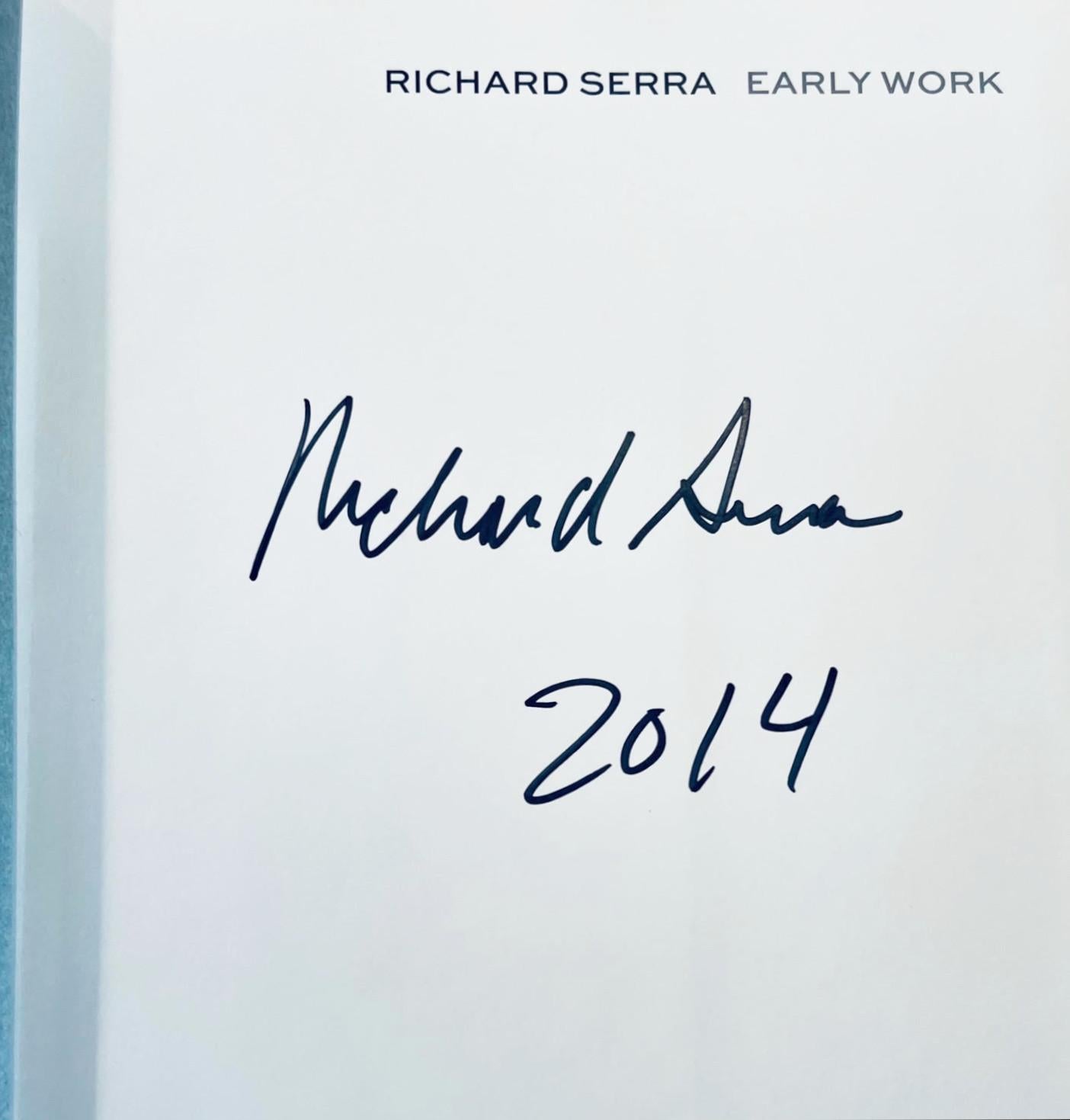 Monographie Hardback : Early Work (signée et datée à la main par Richard Serra) en vente 1