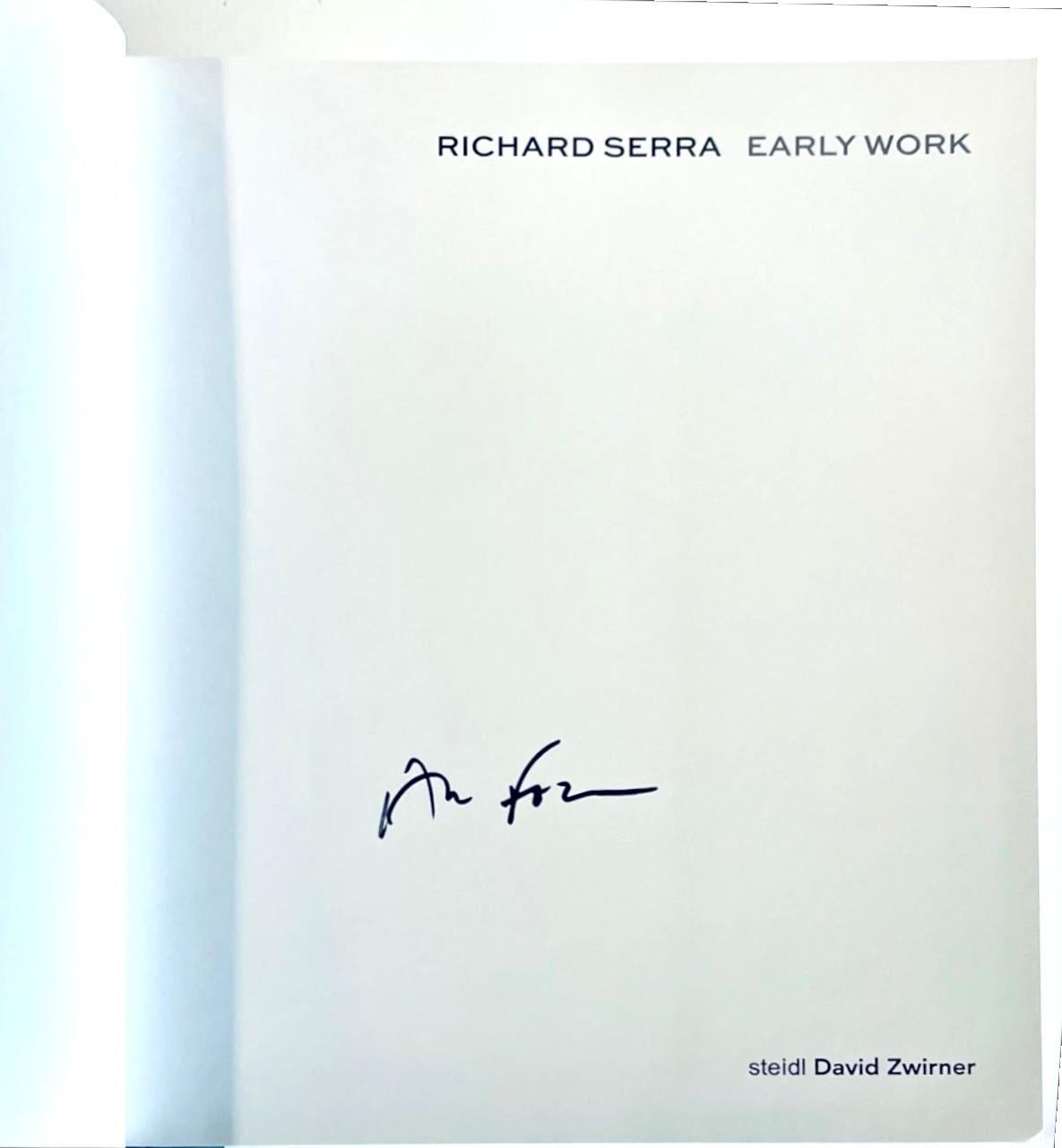 Monographie Hardback : Early Work (signée et datée à la main par Richard Serra) en vente 5