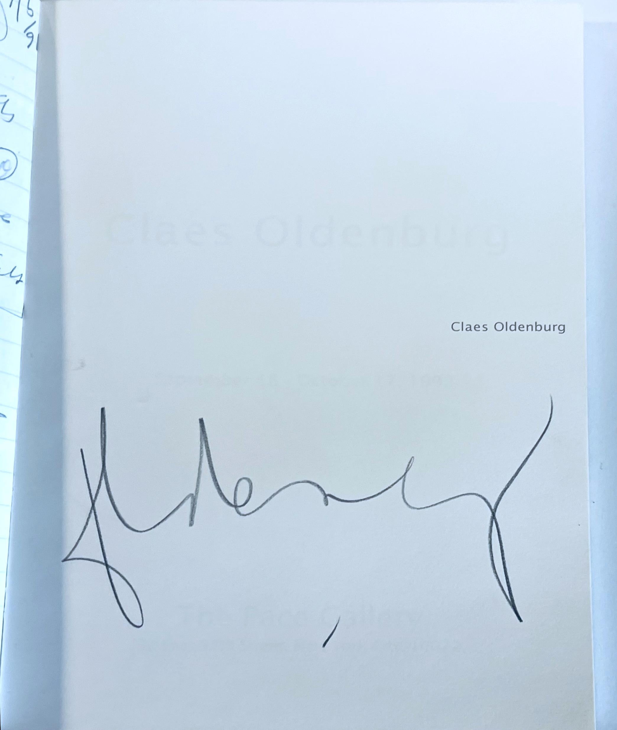 Claes Oldenburg, Claes Oldenburg (Hand signed by Claes Oldenburg), 1992 For Sale 1