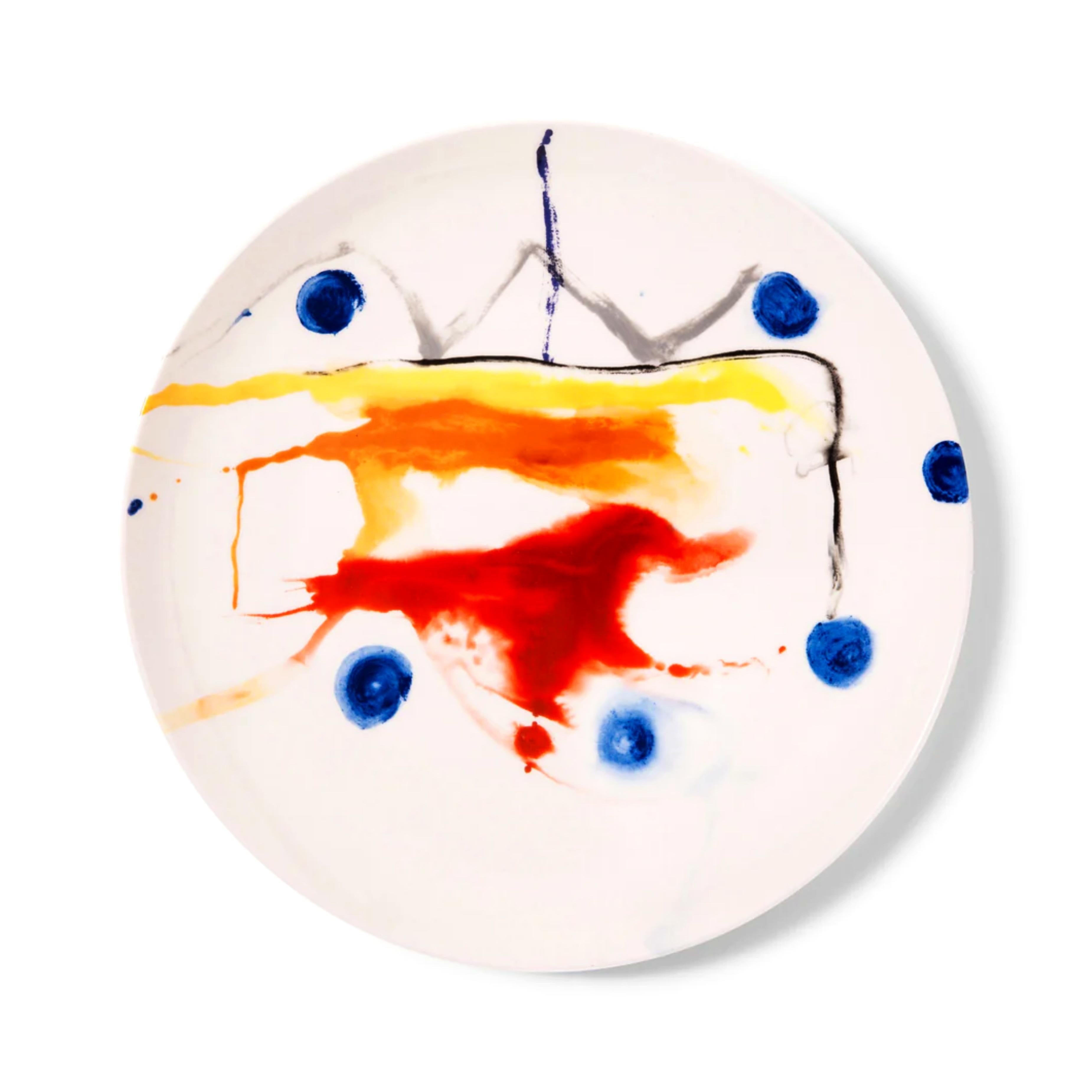 Acrobat (détail), assiette en porcelaine en édition limitée dans une boîte bleue sur mesure - abstrait - Expressionnisme abstrait Print par Helen Frankenthaler