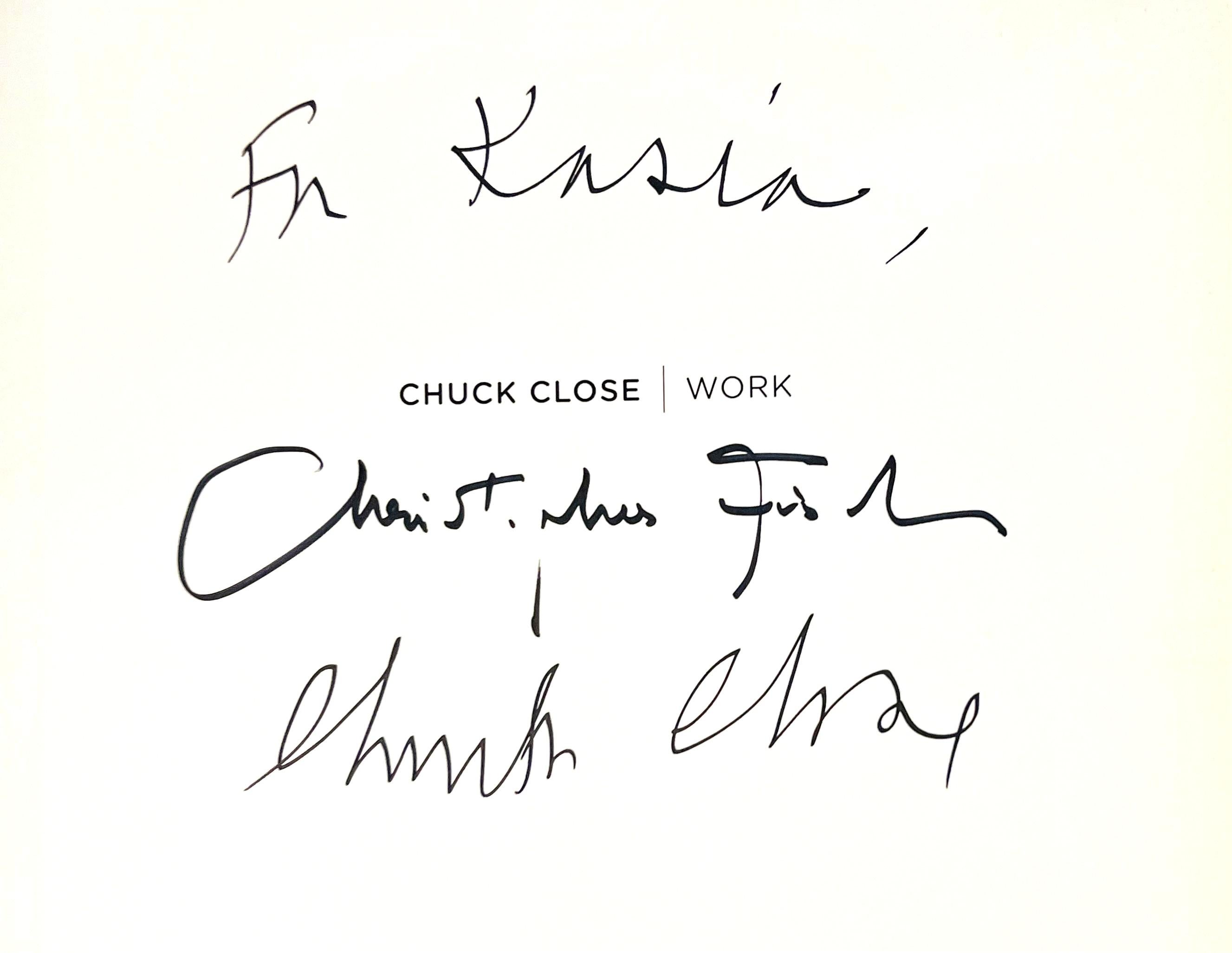 Book: CHUCK CLOSE WORK (hand signed by both Chuck Close and Christopher Finch) For Sale 1