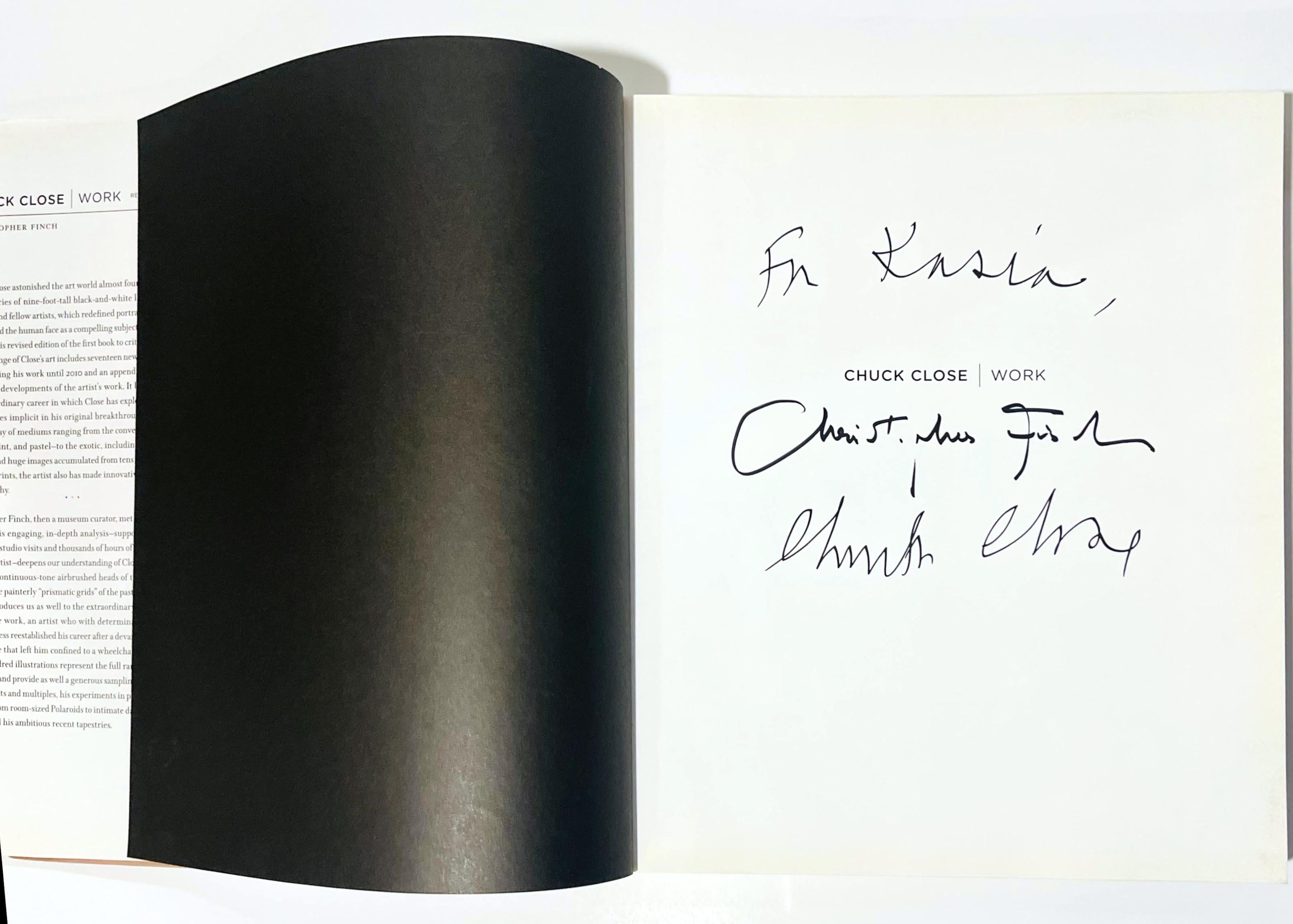 Book: CHUCK CLOSE WORK (hand signed by both Chuck Close and Christopher Finch) For Sale 2